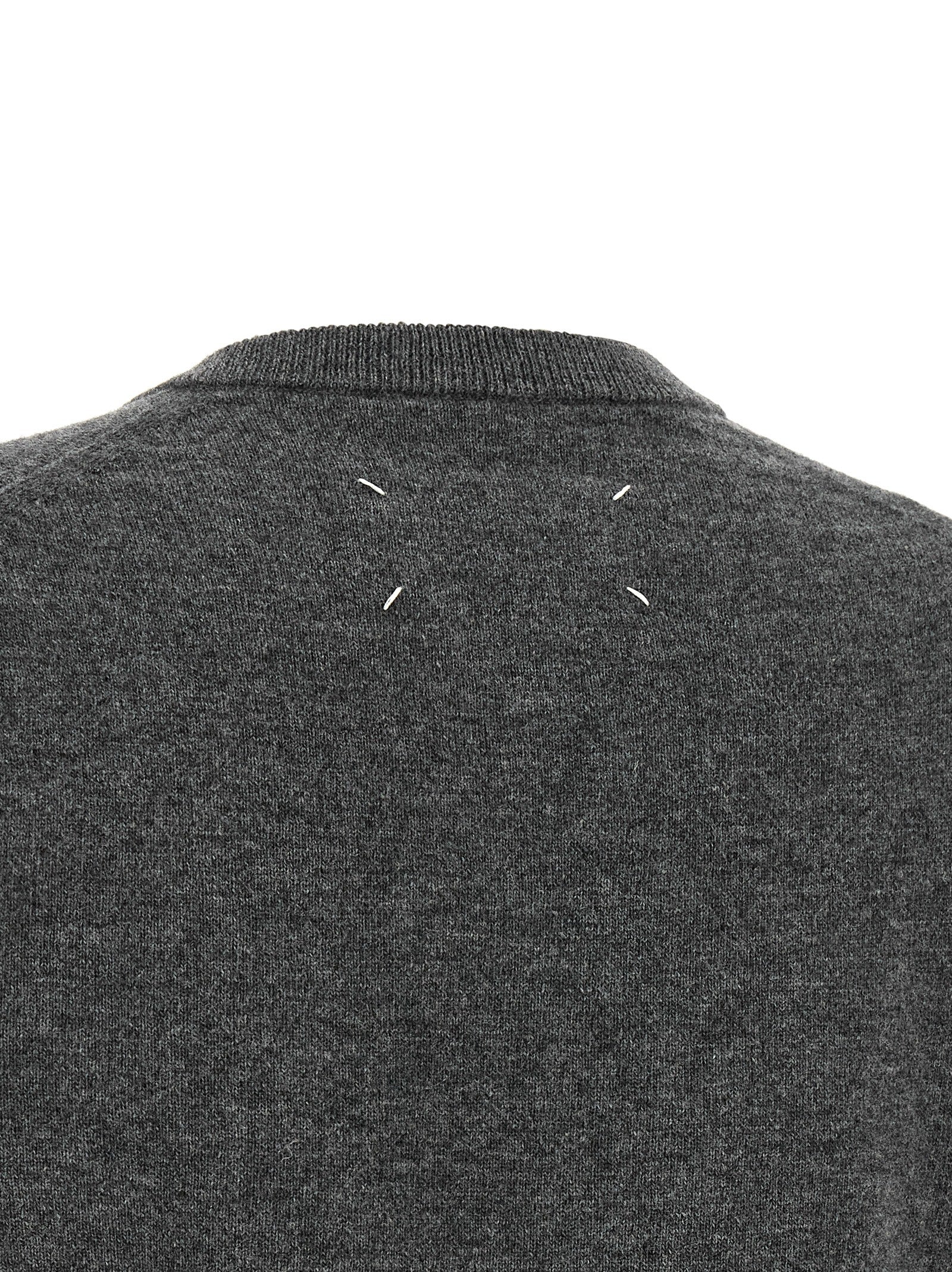 Maison Margiela Gray Virgin Wool Cardigan