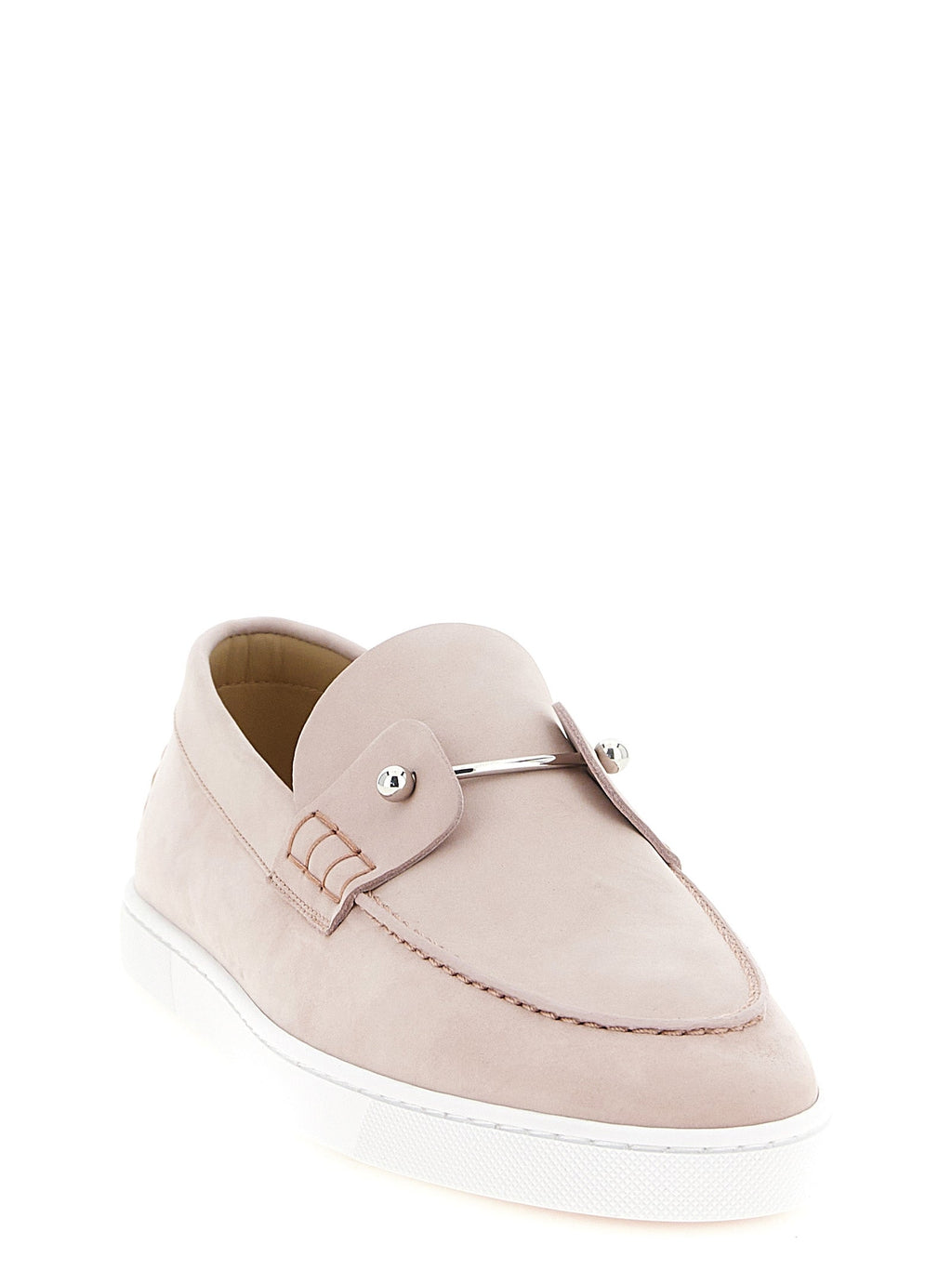 Christian Louboutin Multicolor Calfskin Slip-On Loafers