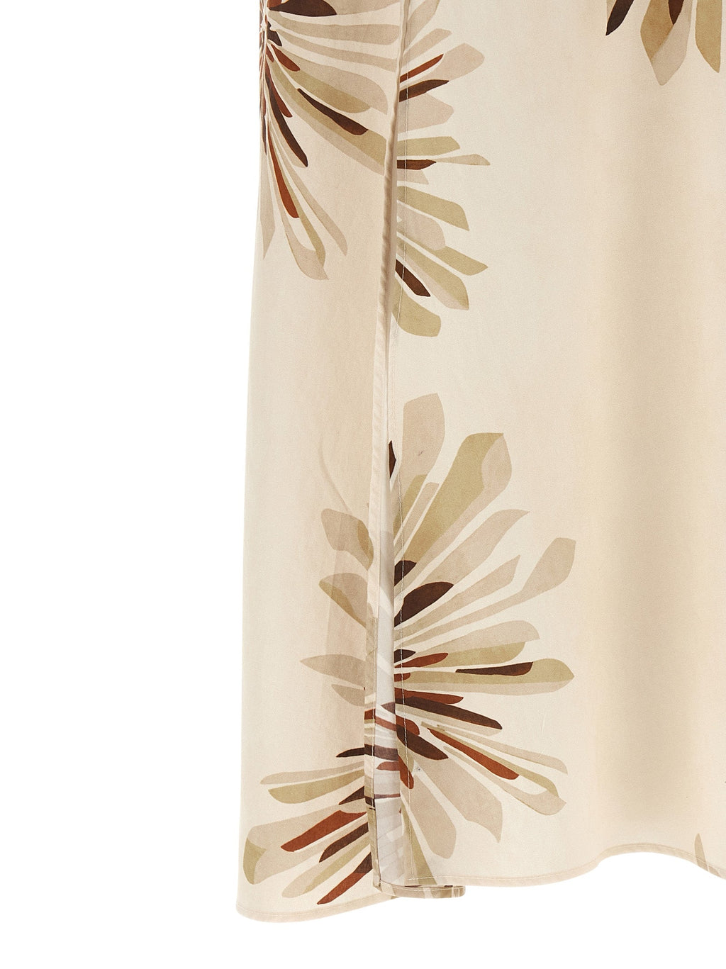 Brunello Cucinelli Beige Cotton Midi Dress Brunello Cucinelli