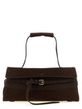 Moschino Brown Calfskin Shoulder Bag