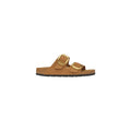 Birkenstock Brown Leather Flat Sandals