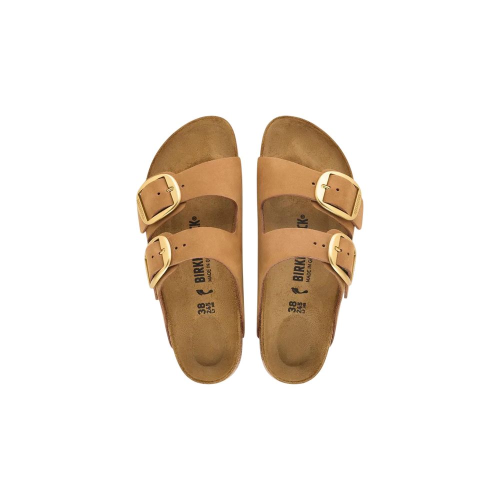Birkenstock Brown Leather Flat Sandals