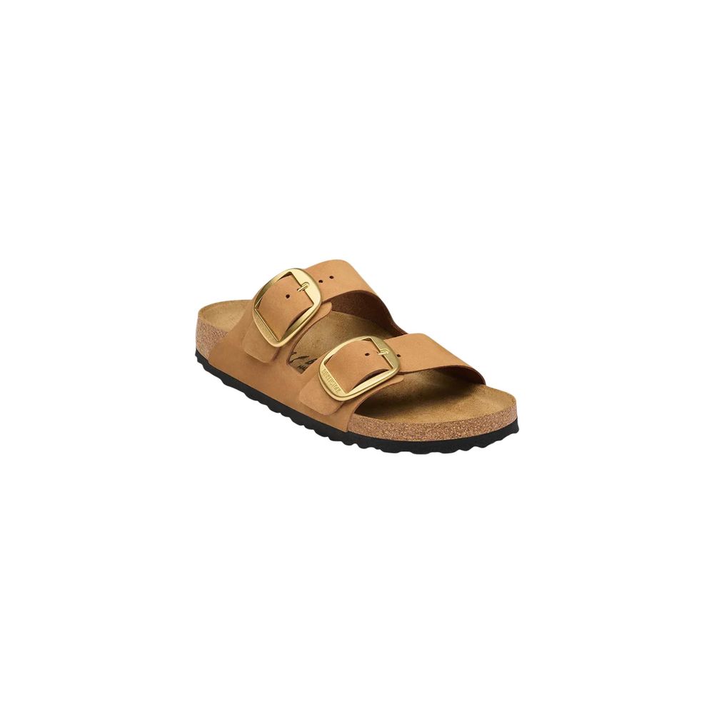 Birkenstock Brown Leather Flat Sandals
