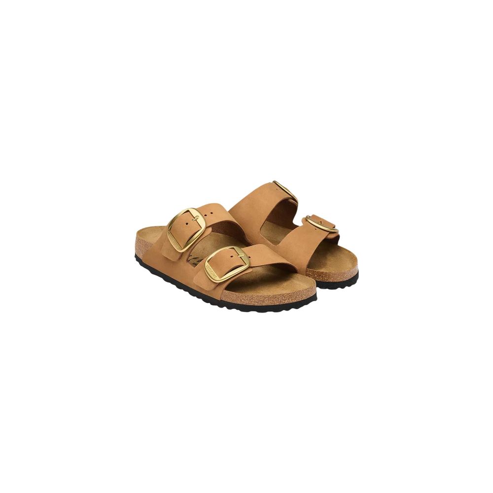 Birkenstock Brown Leather Flat Sandals