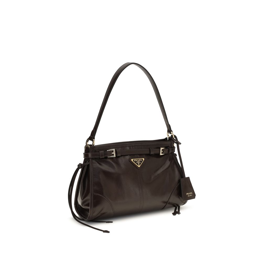 Prada Brown Calf Leather Bos Taurus Handbag