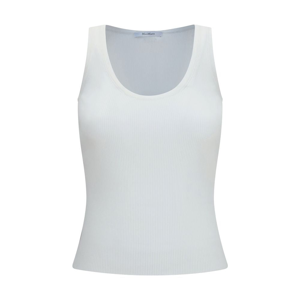 Max Mara White Viscose Tank Tops