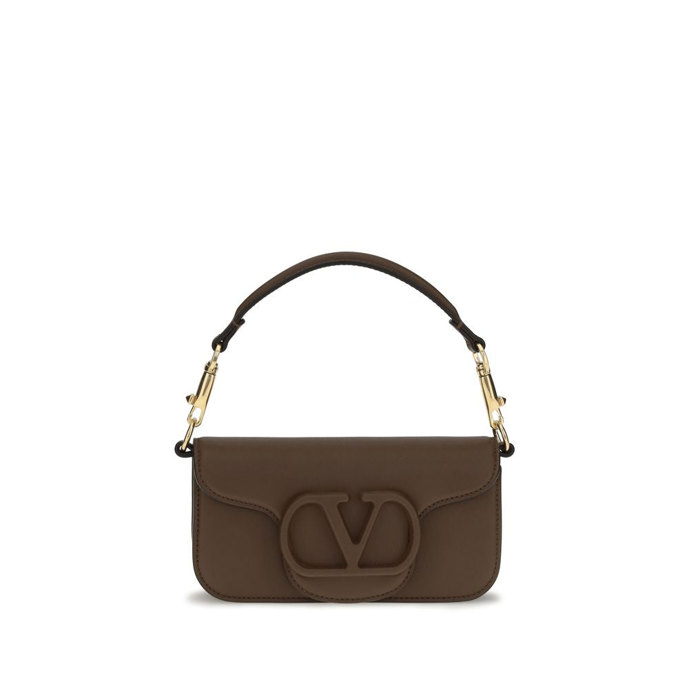 Valentino Garavani Brown Calf Leather Bos Taurus Shoulder Bag