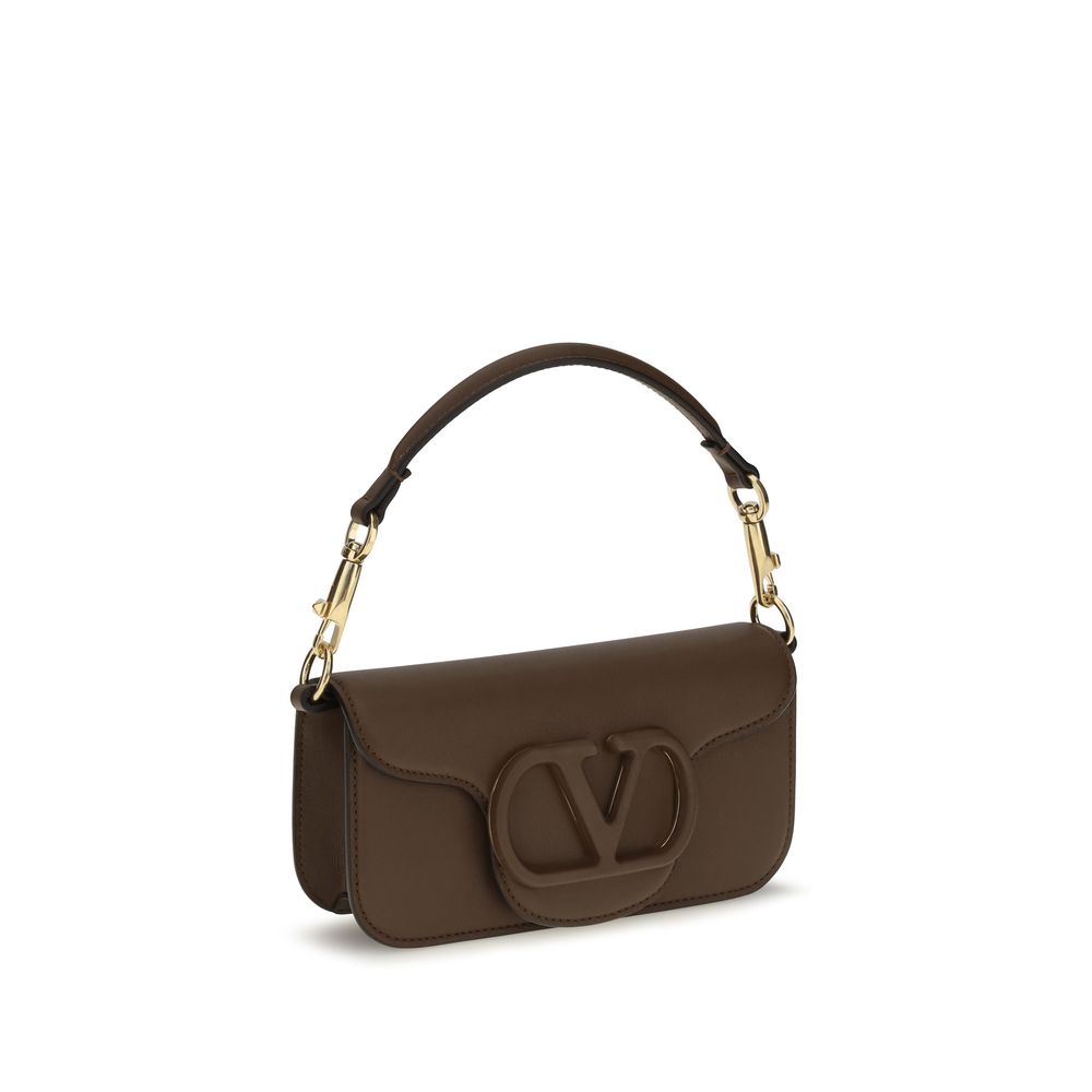 Valentino Garavani Brown Calf Leather Bos Taurus Shoulder Bag