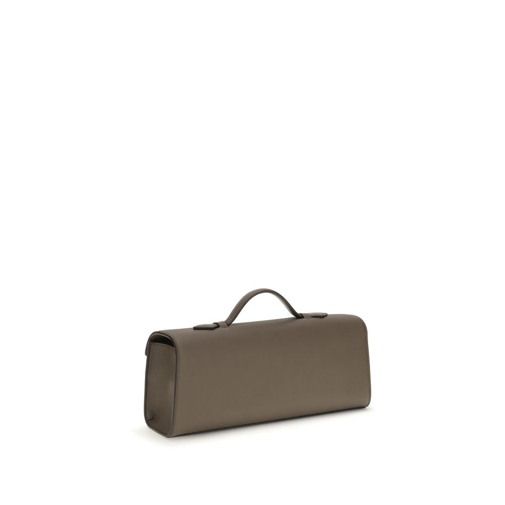 Savette Brown Calf Leather Bos Taurus Clutch Bag