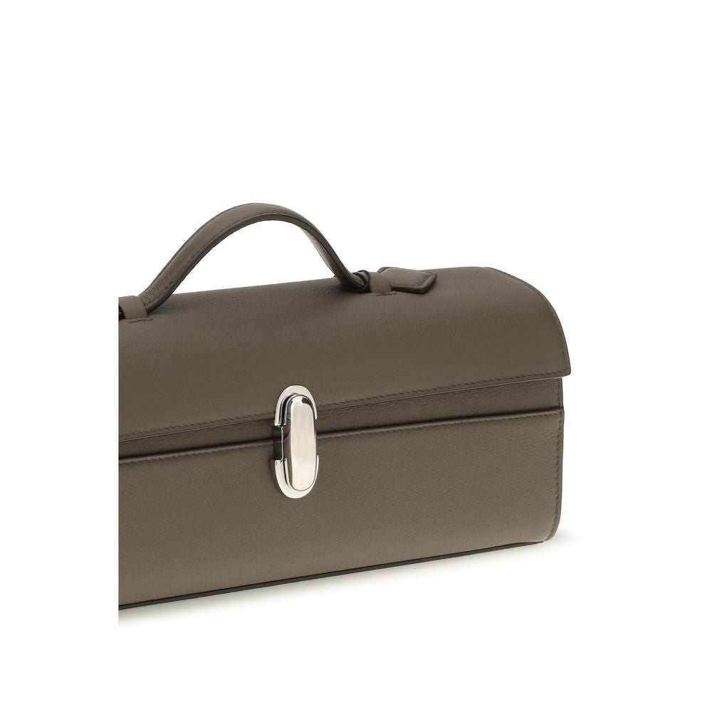 Savette Brown Calf Leather Bos Taurus Clutch Bag