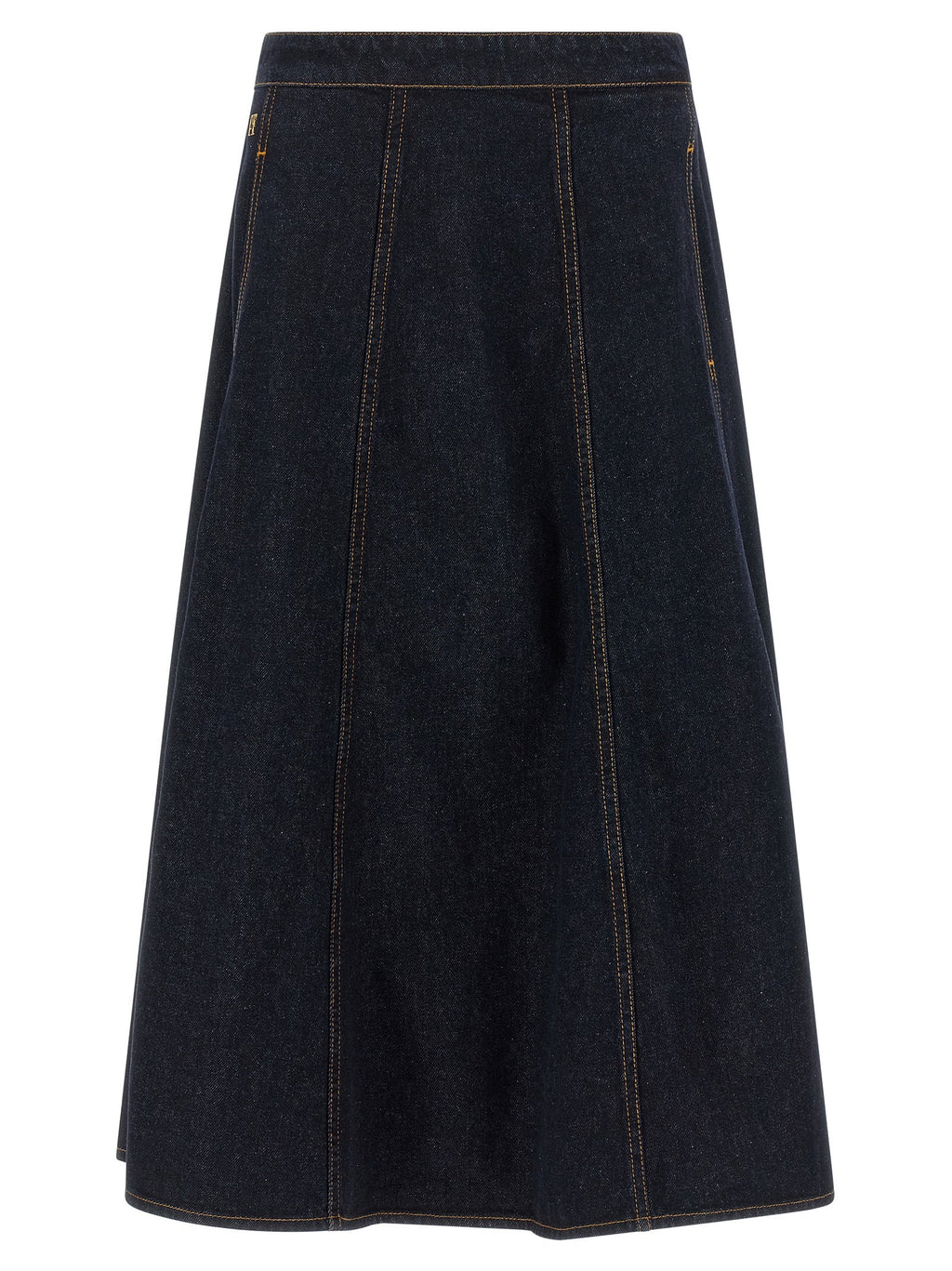 Alberta Ferretti Blue Cotton Mini Skirt