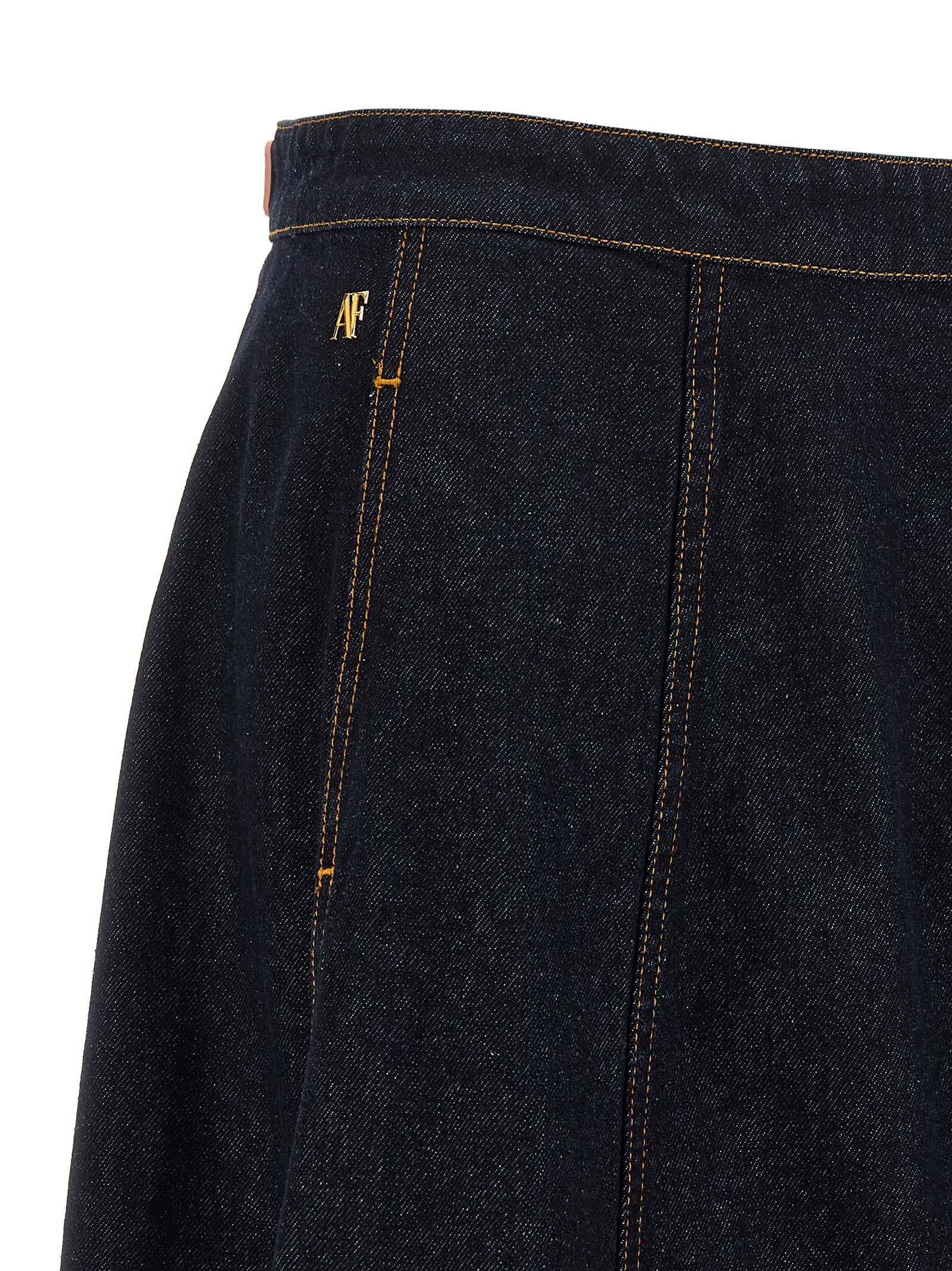 Alberta Ferretti Blue Cotton Mini Skirt