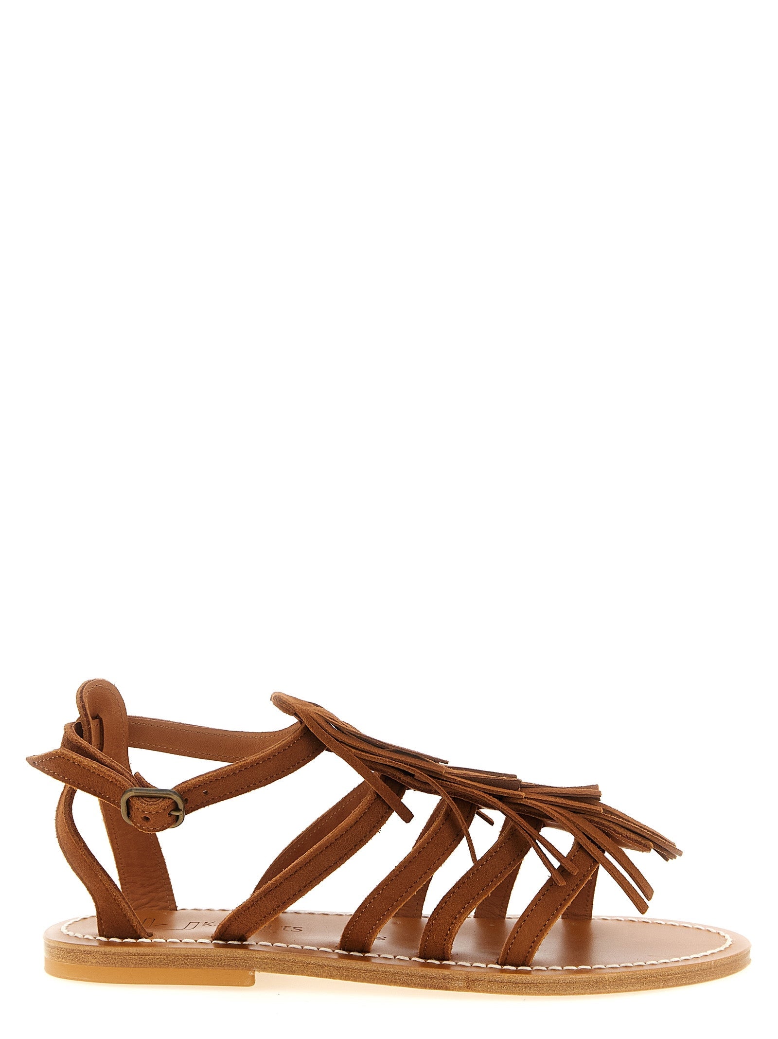 K.JACQUES SAINT TROPEZ Brown Goatskin Flat Sandals