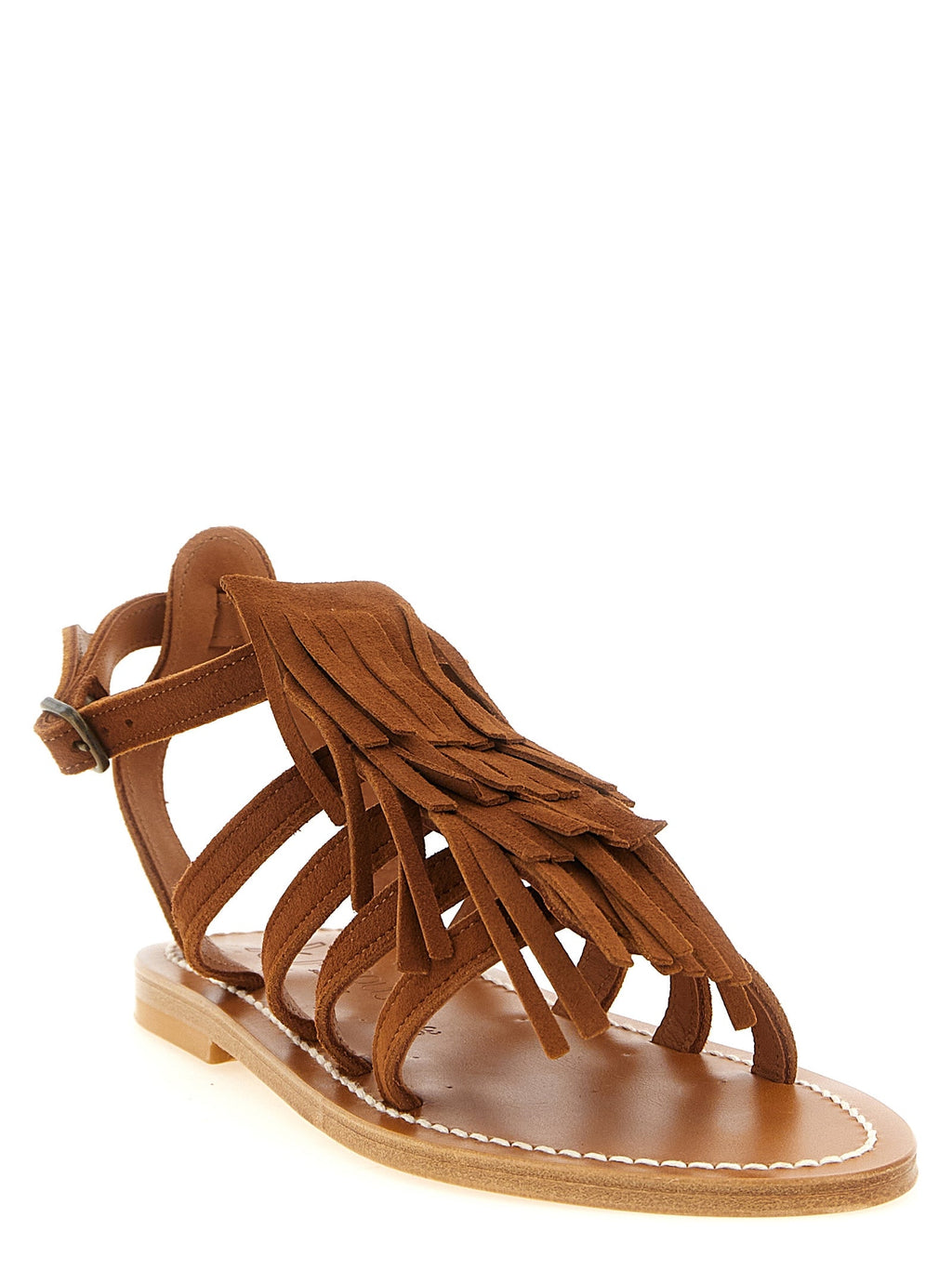K.JACQUES SAINT TROPEZ Brown Goatskin Flat Sandals