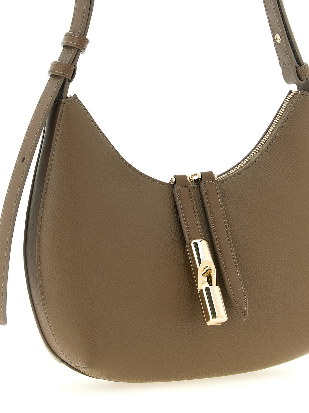 Furla Beige Calfskin Shoulder Bag