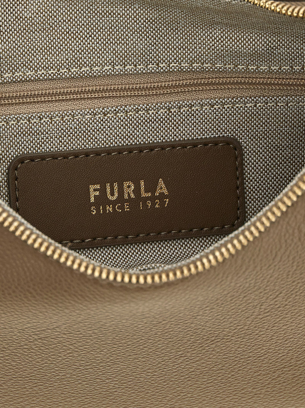 Furla Beige Calfskin Shoulder Bag