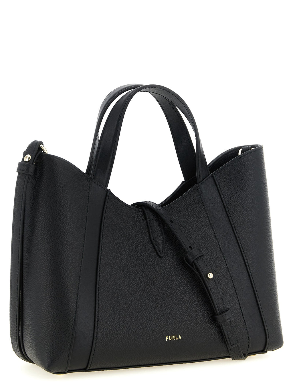 Furla Black Calfskin Tote Bag