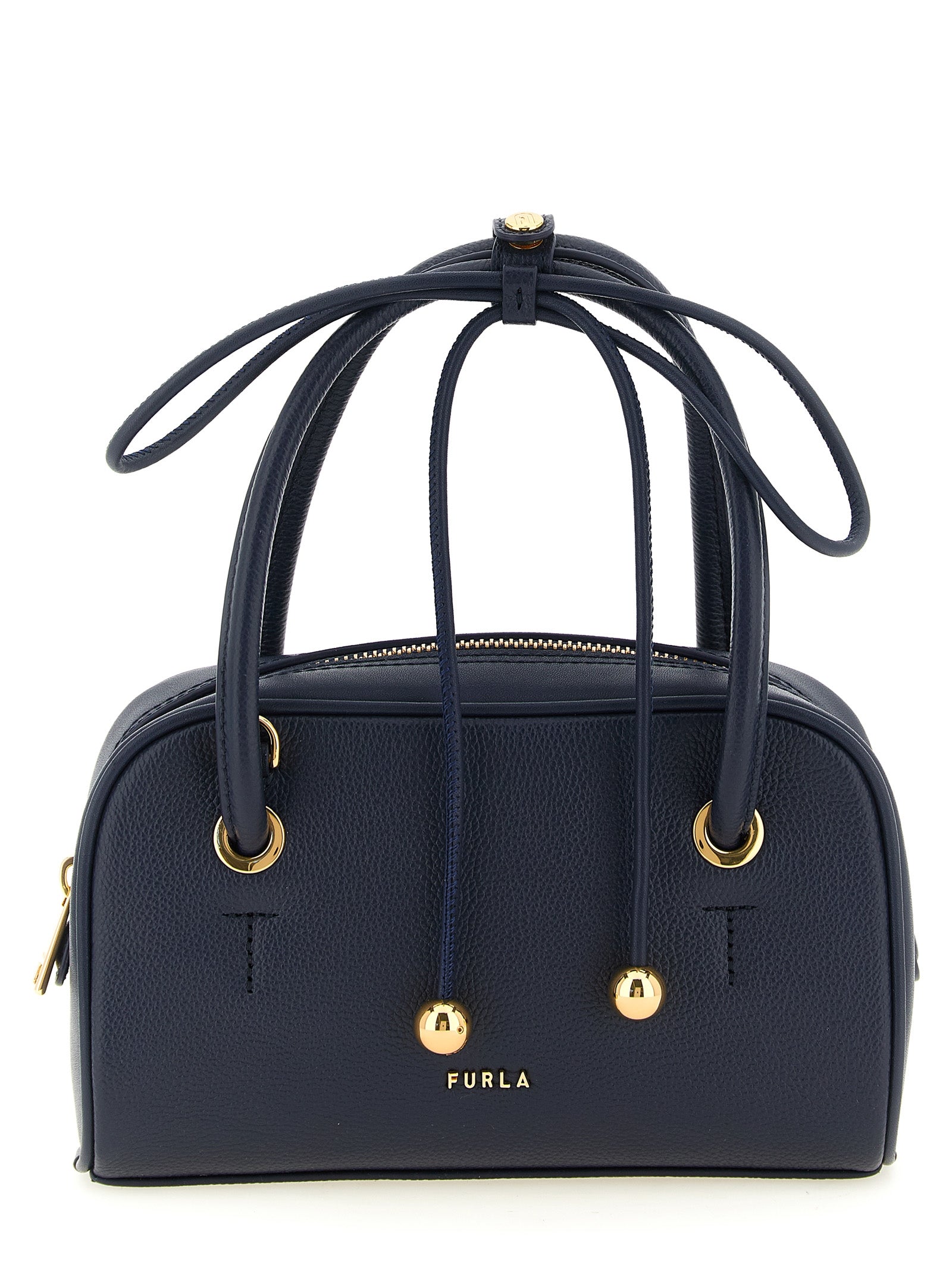 Furla Blue Calfskin Handbag