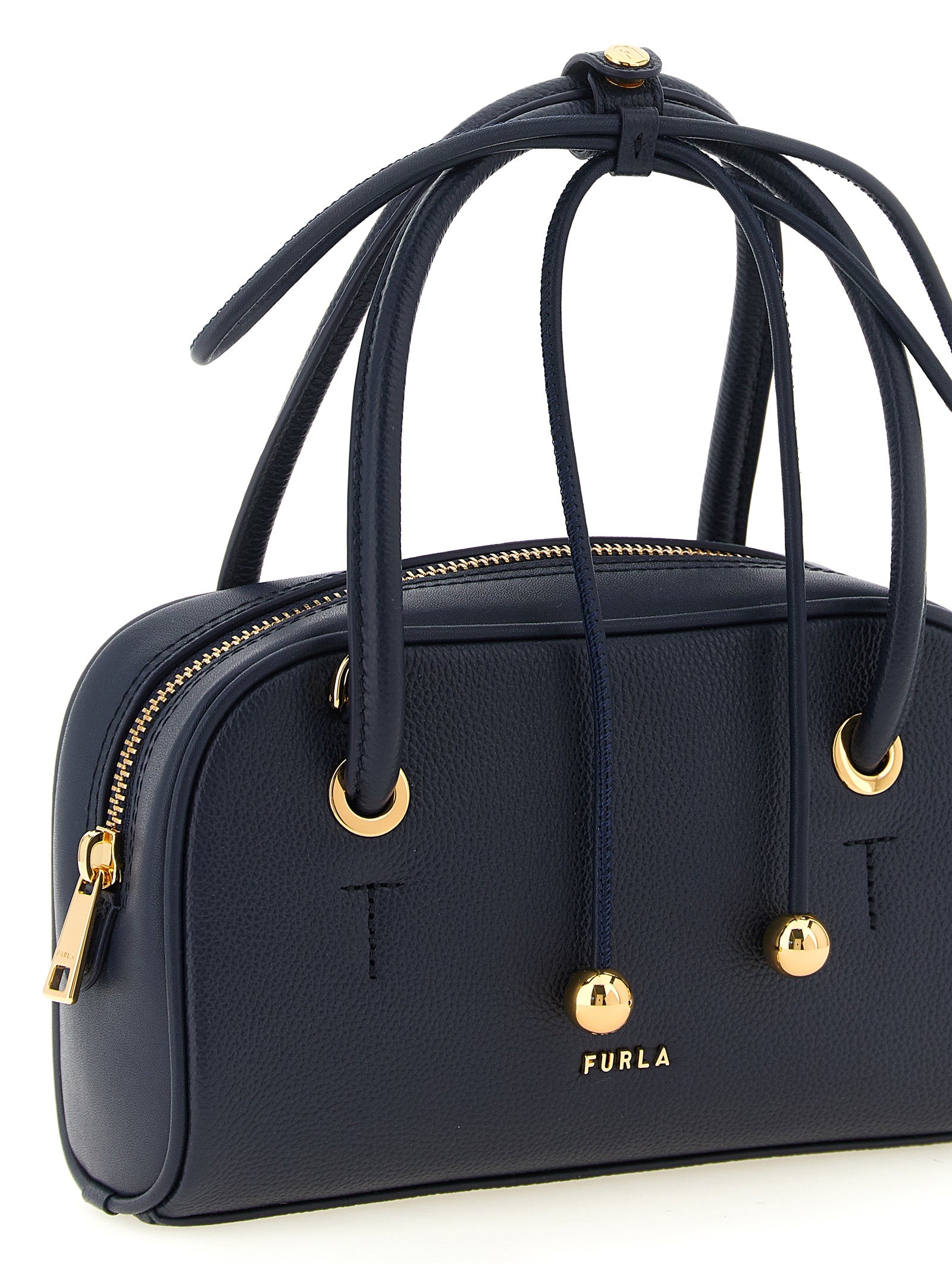Furla Blue Calfskin Handbag