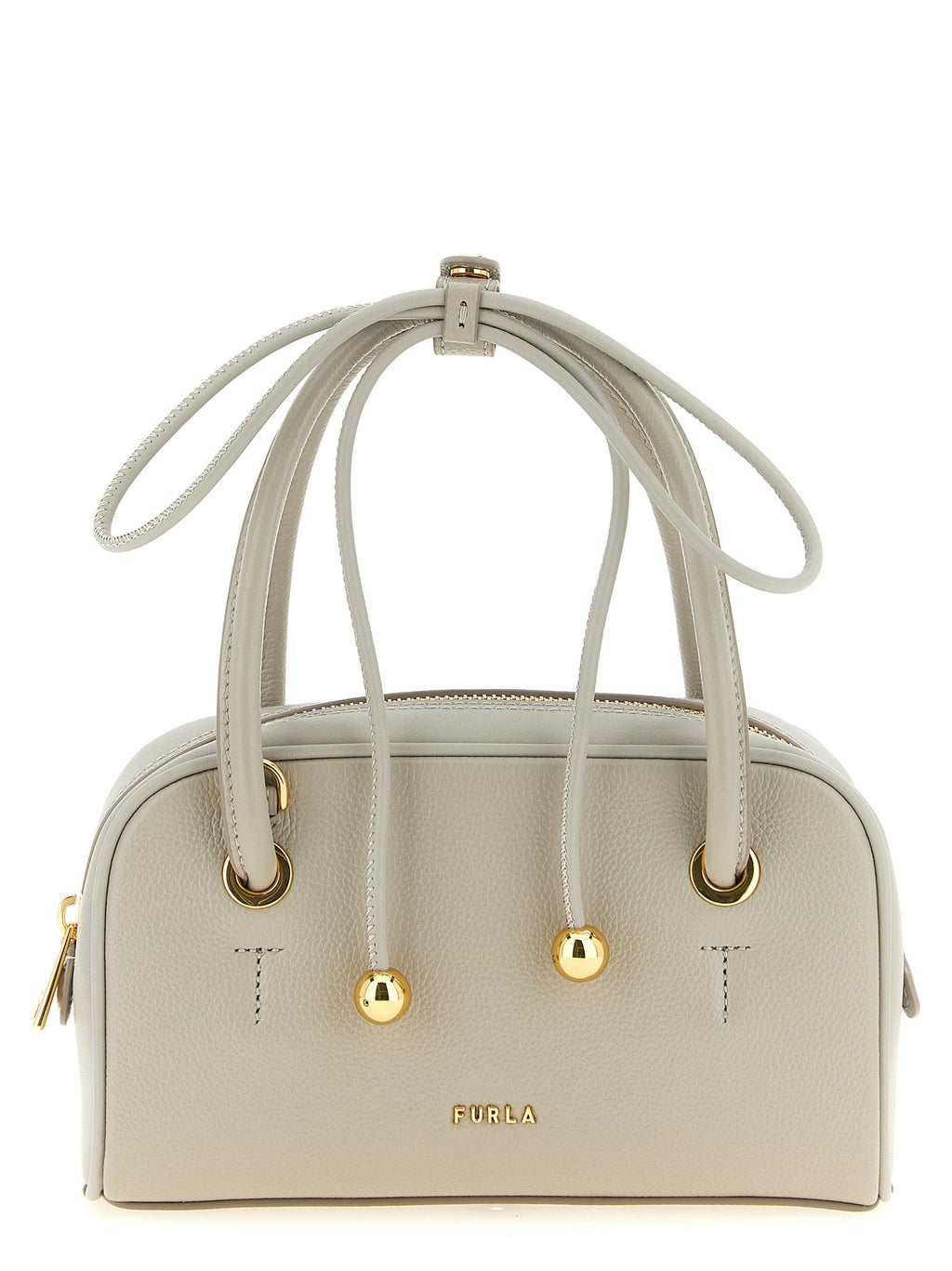 Furla Gray Calfskin Handbag