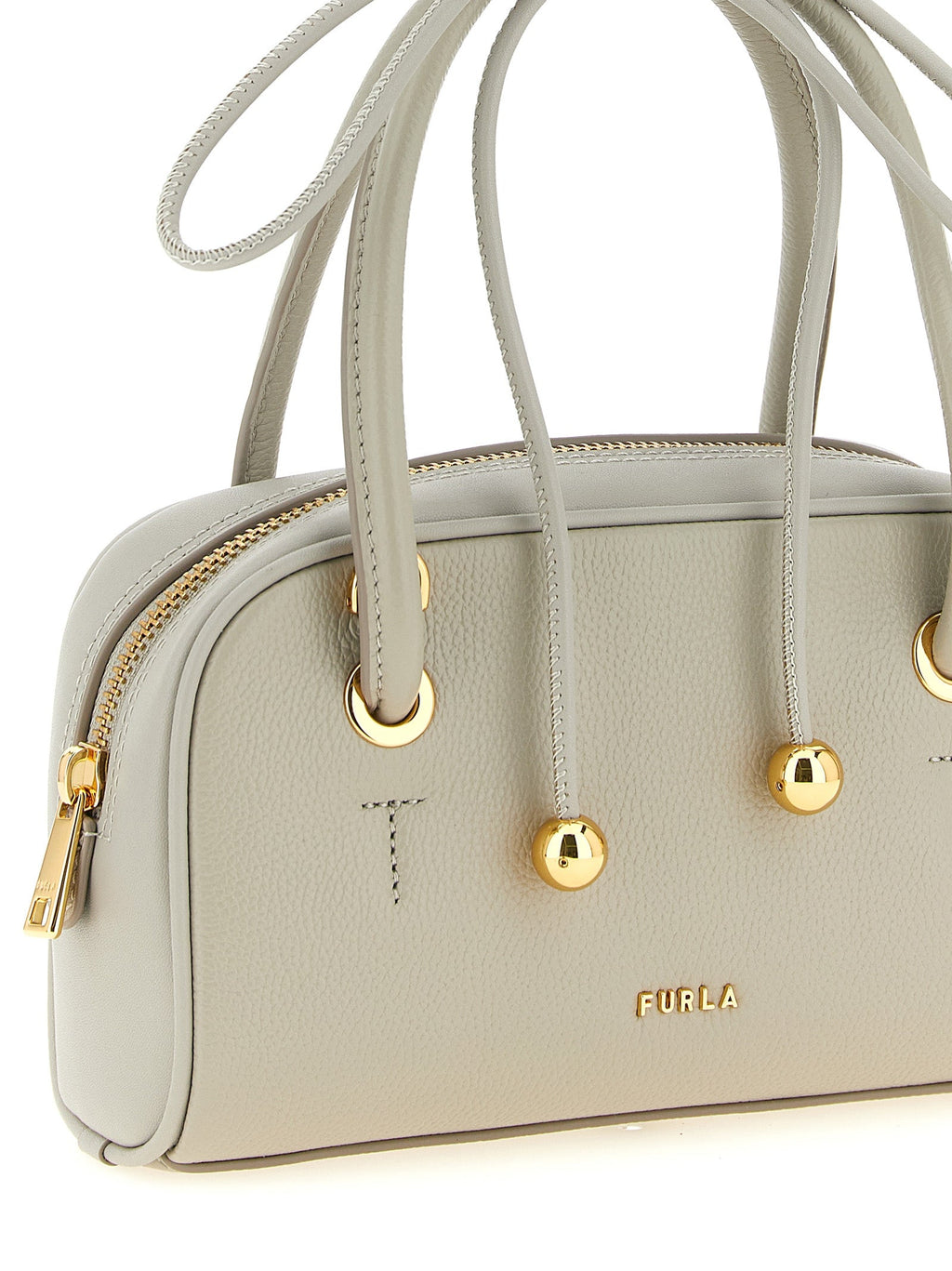Furla Gray Calfskin Handbag