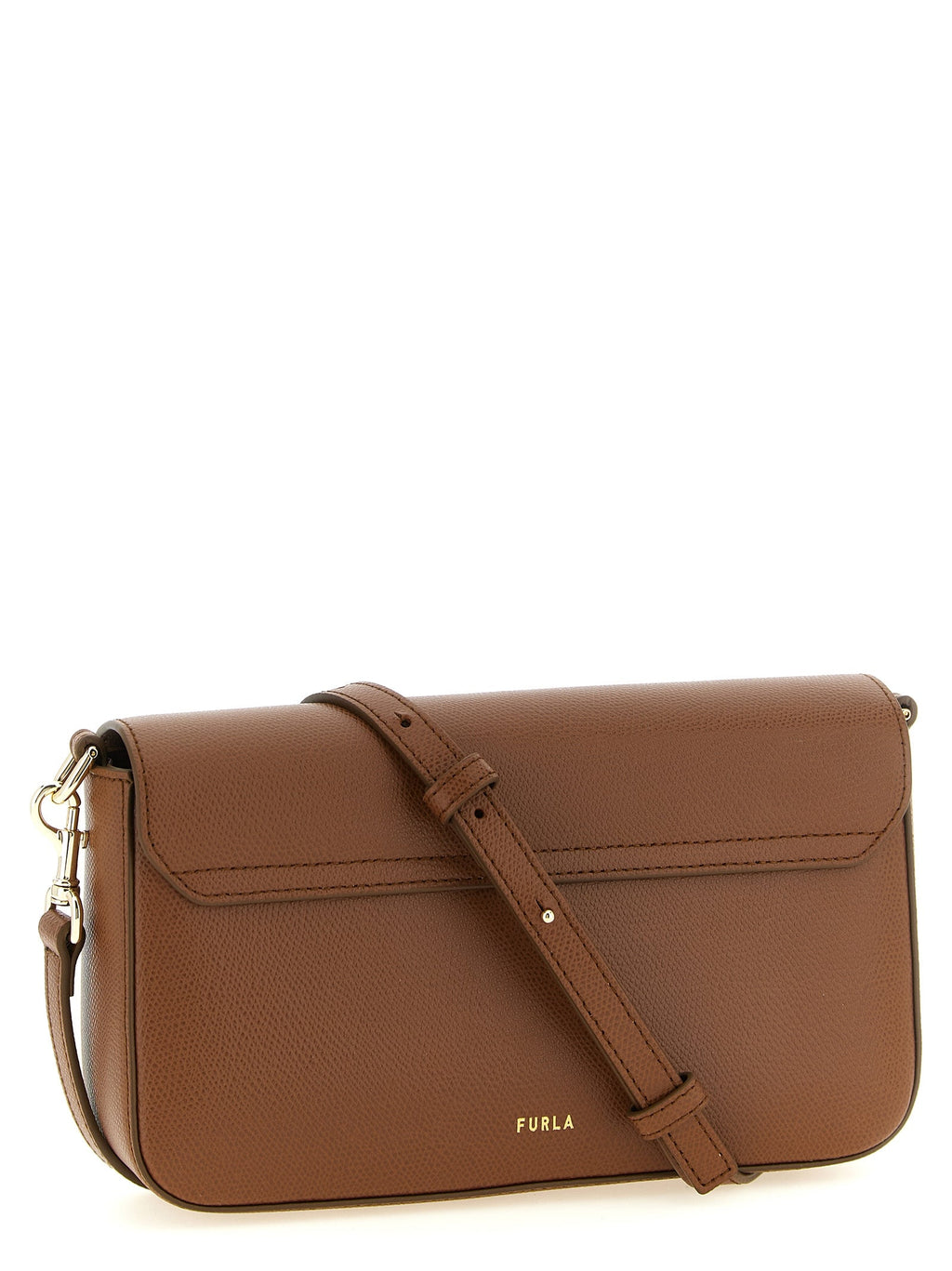 Furla Brown Calfskin Crossbody Bag