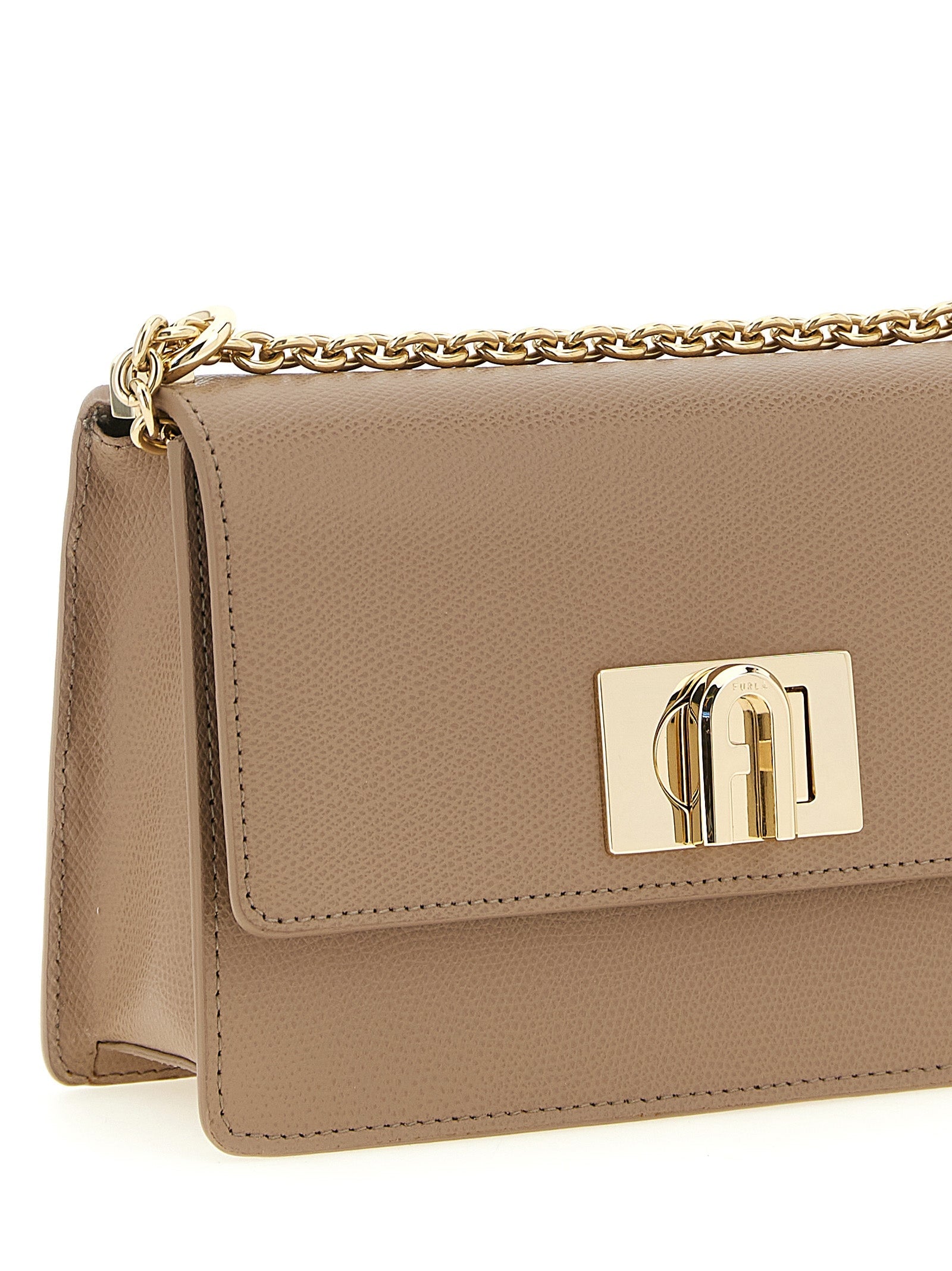 Furla Beige Calfskin Crossbody Bag Furla