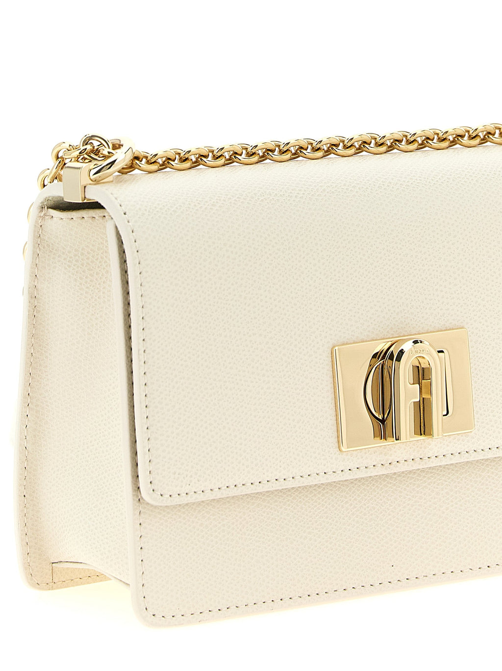 Furla White Calfskin Crossbody Bag