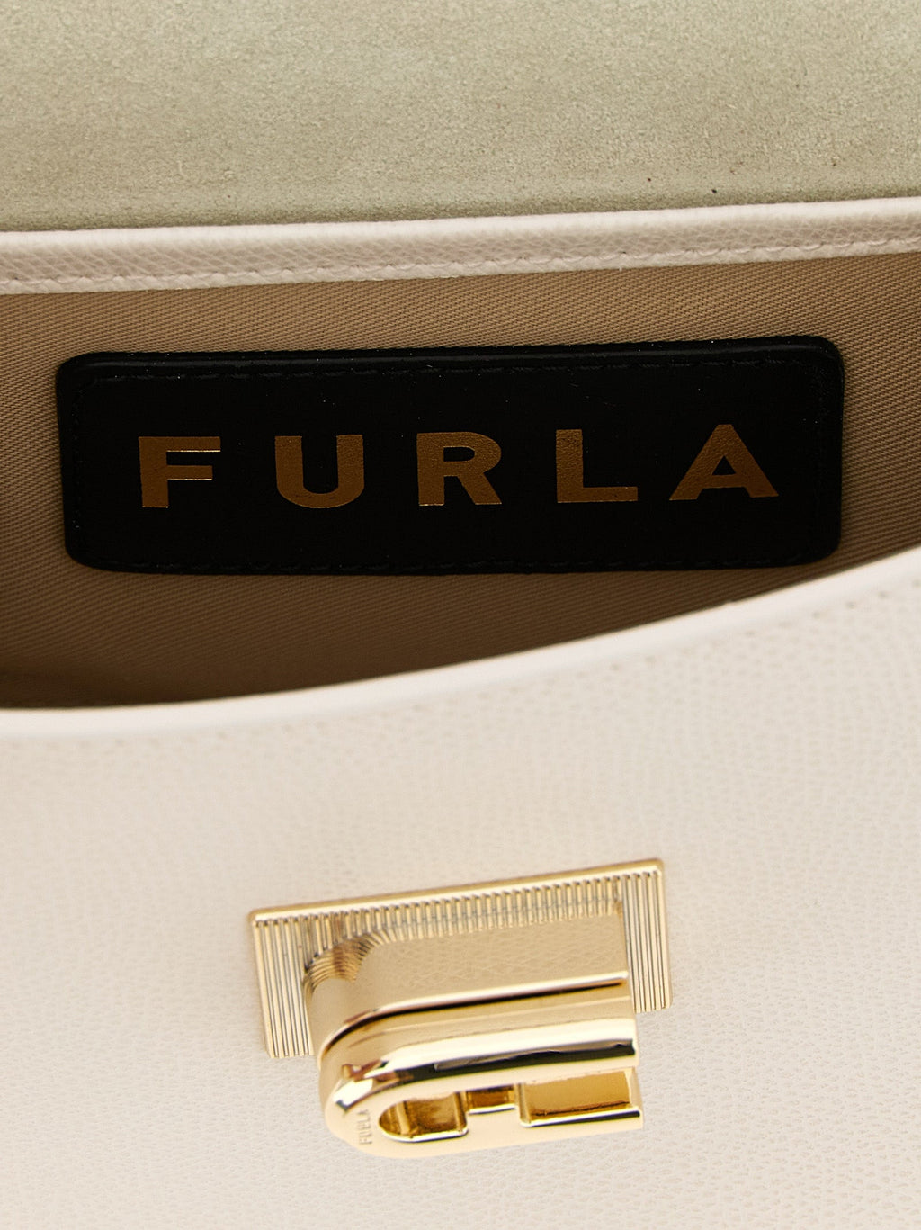 Furla White Calfskin Crossbody Bag