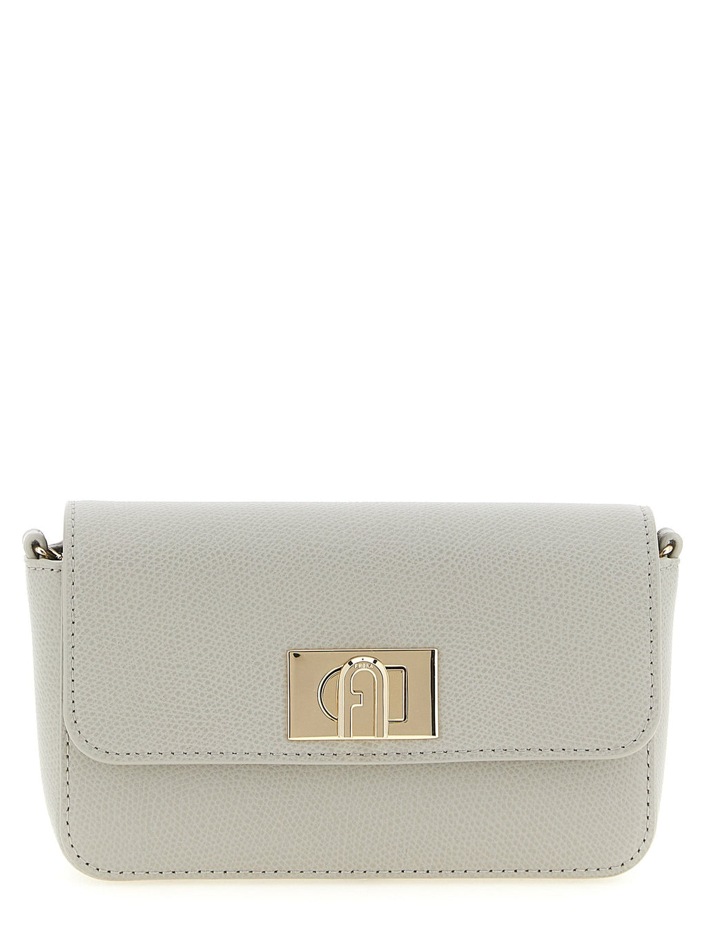 Furla Gray Calfskin Crossbody Bag