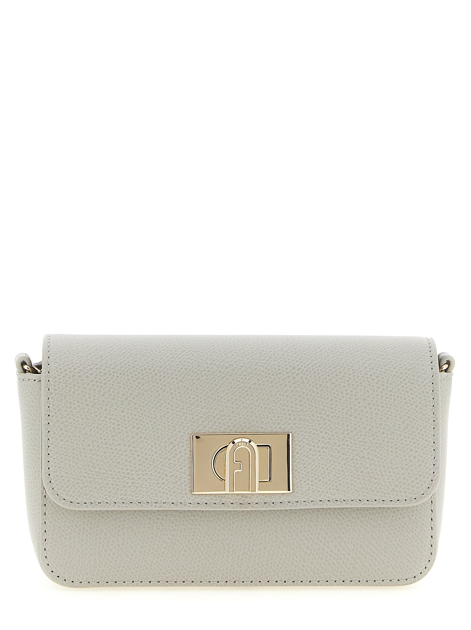 Furla Gray Calfskin Crossbody Bag