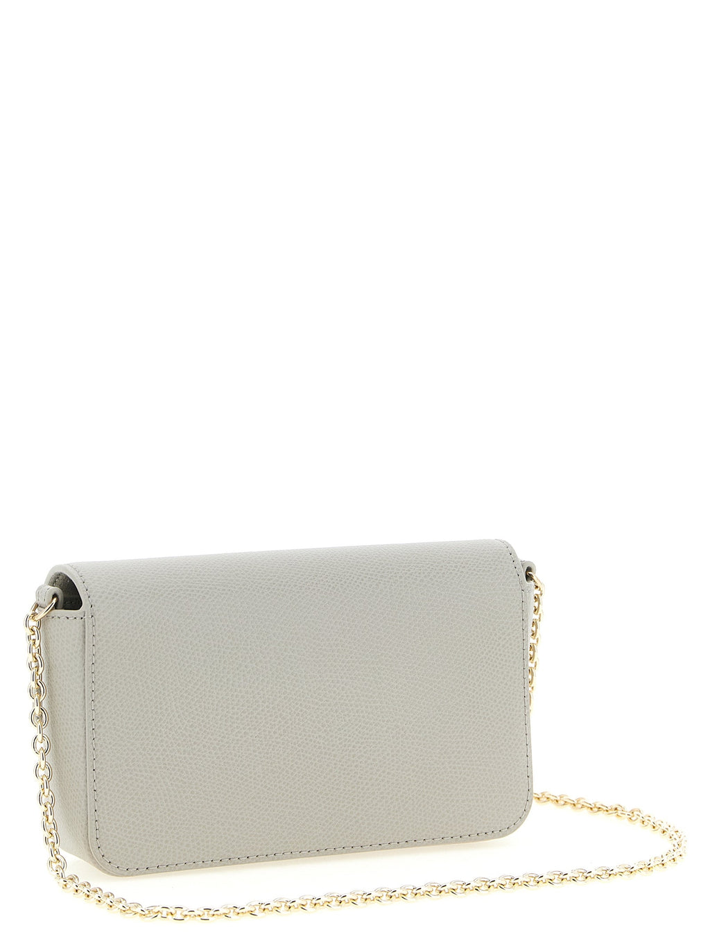 Furla Gray Calfskin Crossbody Bag
