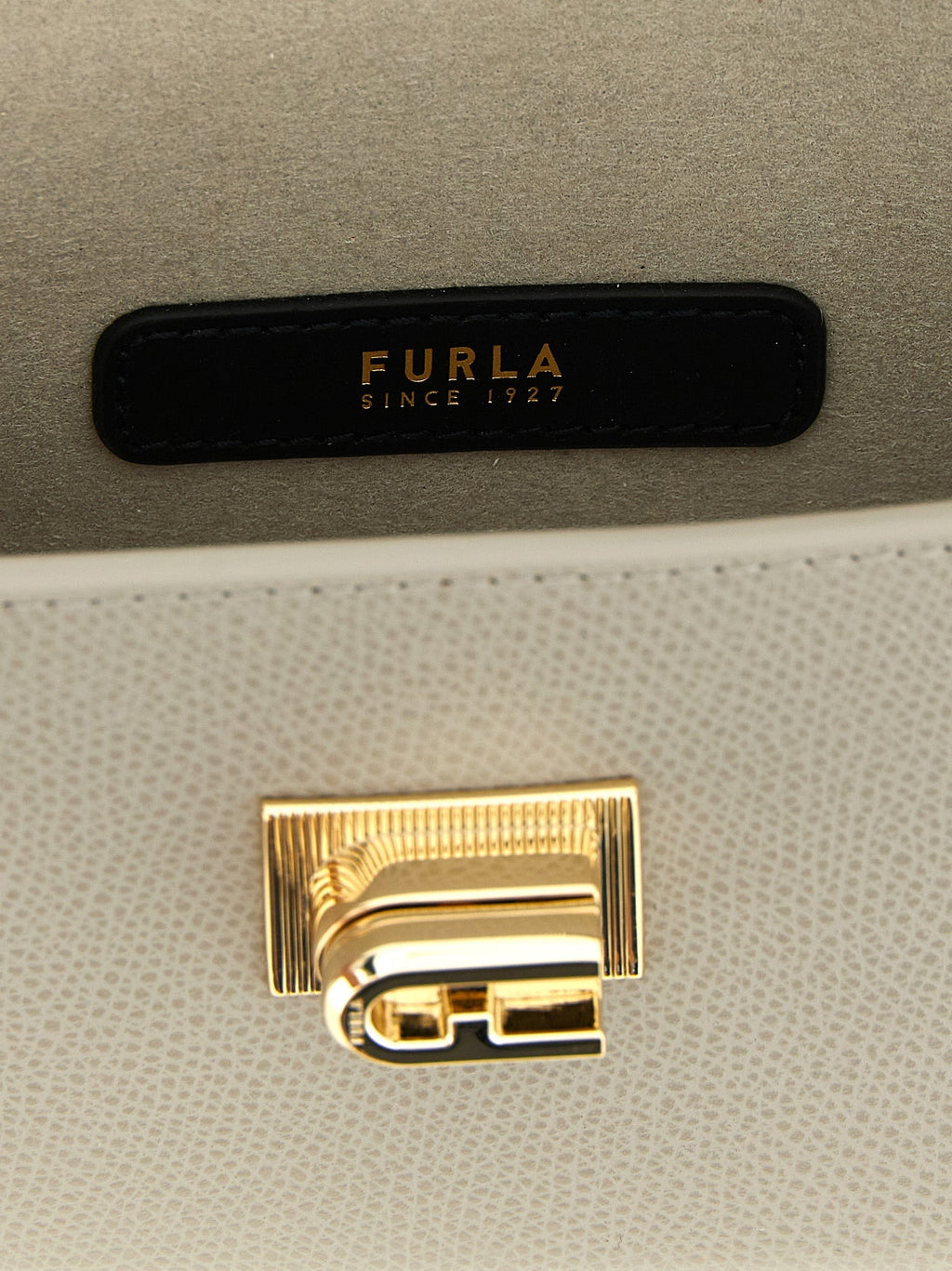 Furla Gray Calfskin Crossbody Bag