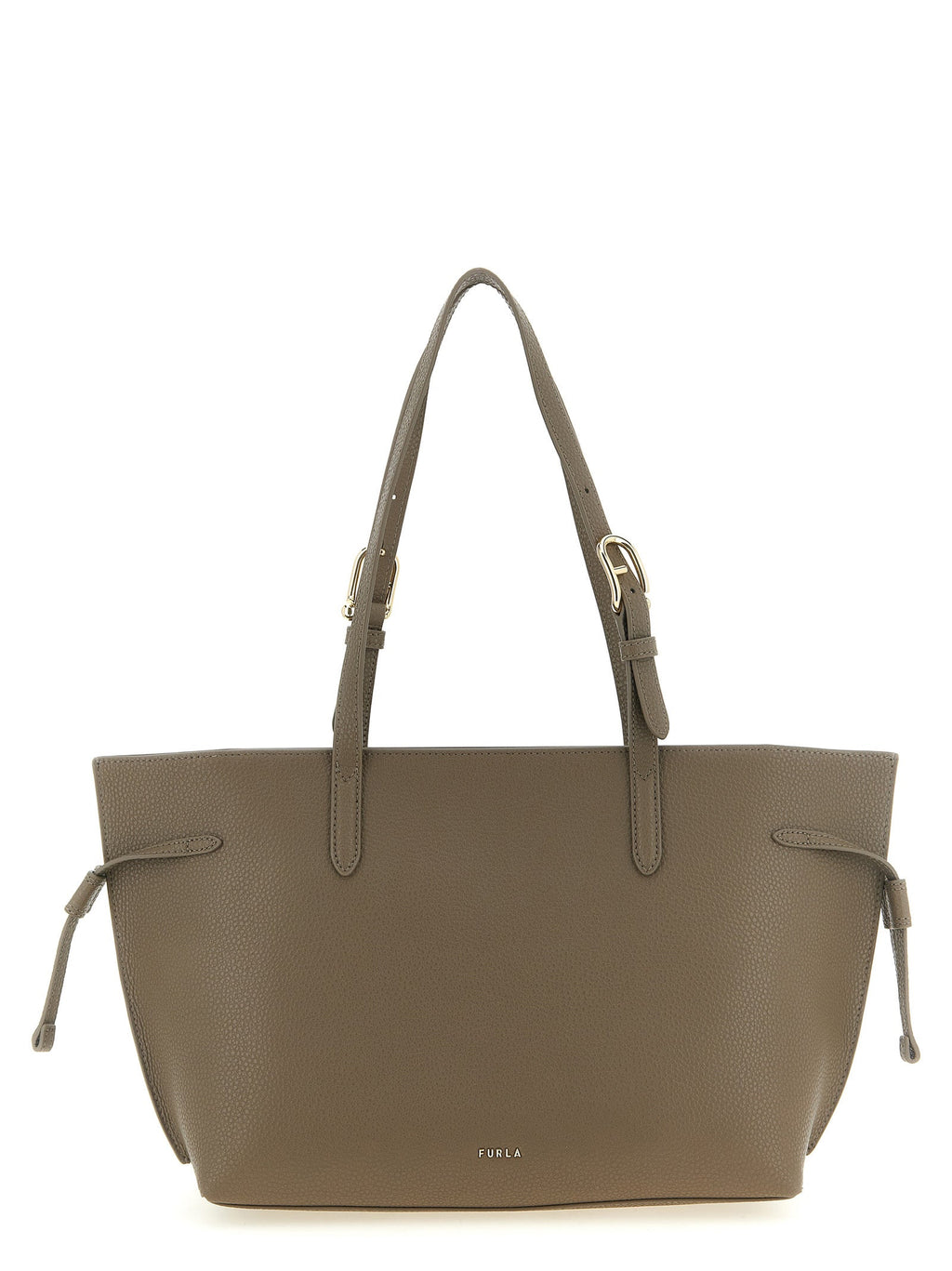 Furla Gray Calfskin Tote Bag