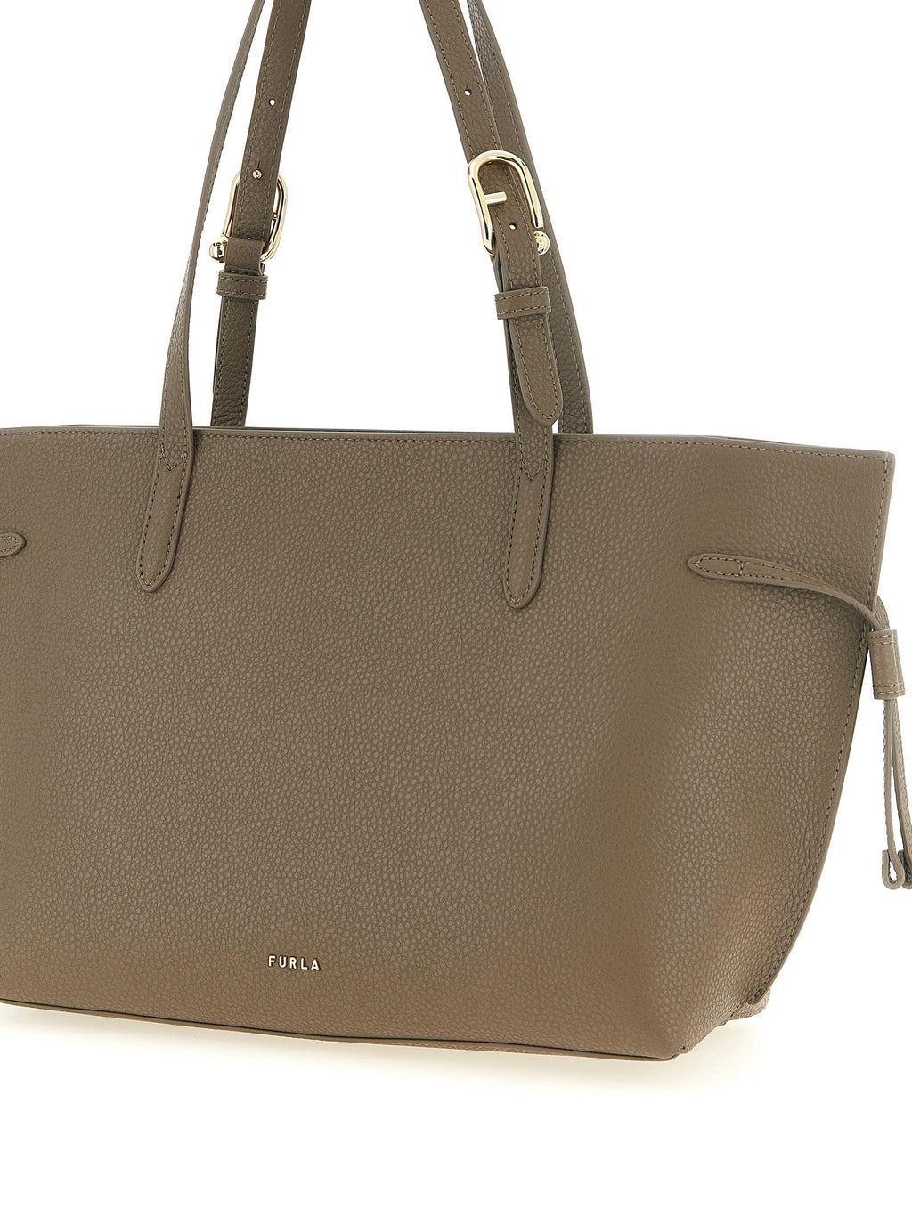Furla Gray Calfskin Tote Bag