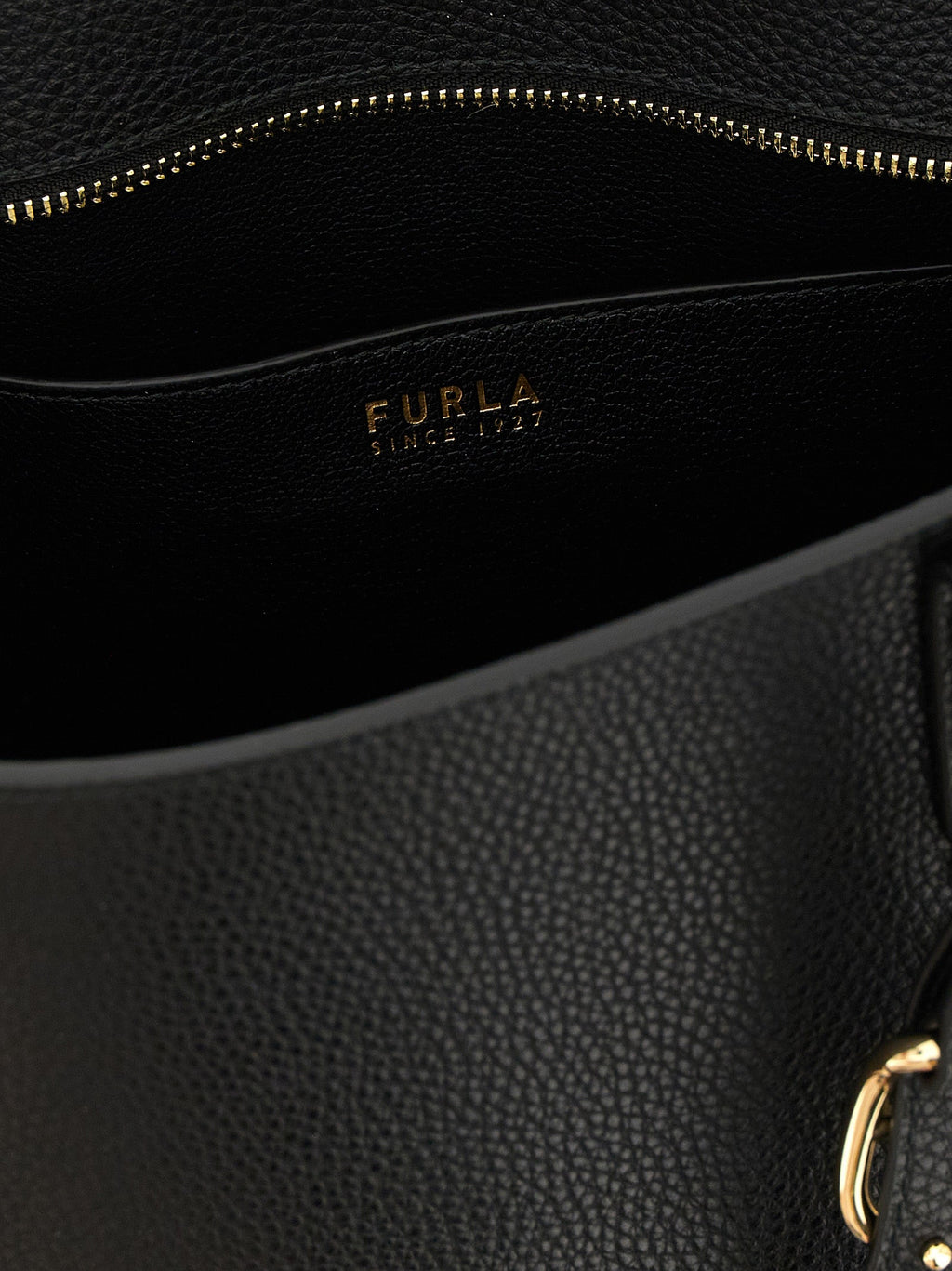 Furla Black Calfskin Tote Bag