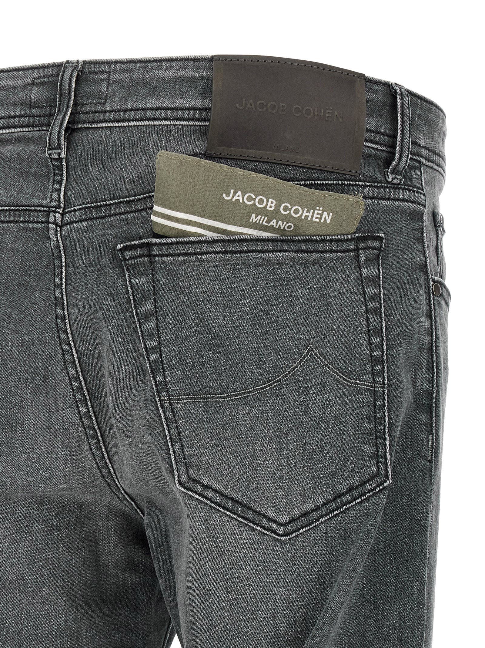 Jacob Cohen Gray Cotton Slim Fit Jeans