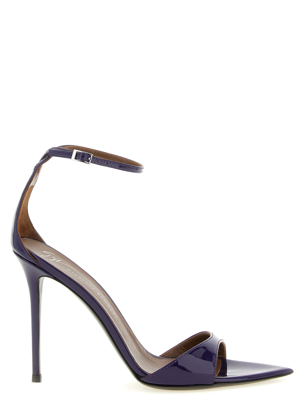 Giuseppe Zanotti Purple Calfskin Stiletto Heel Sandals
