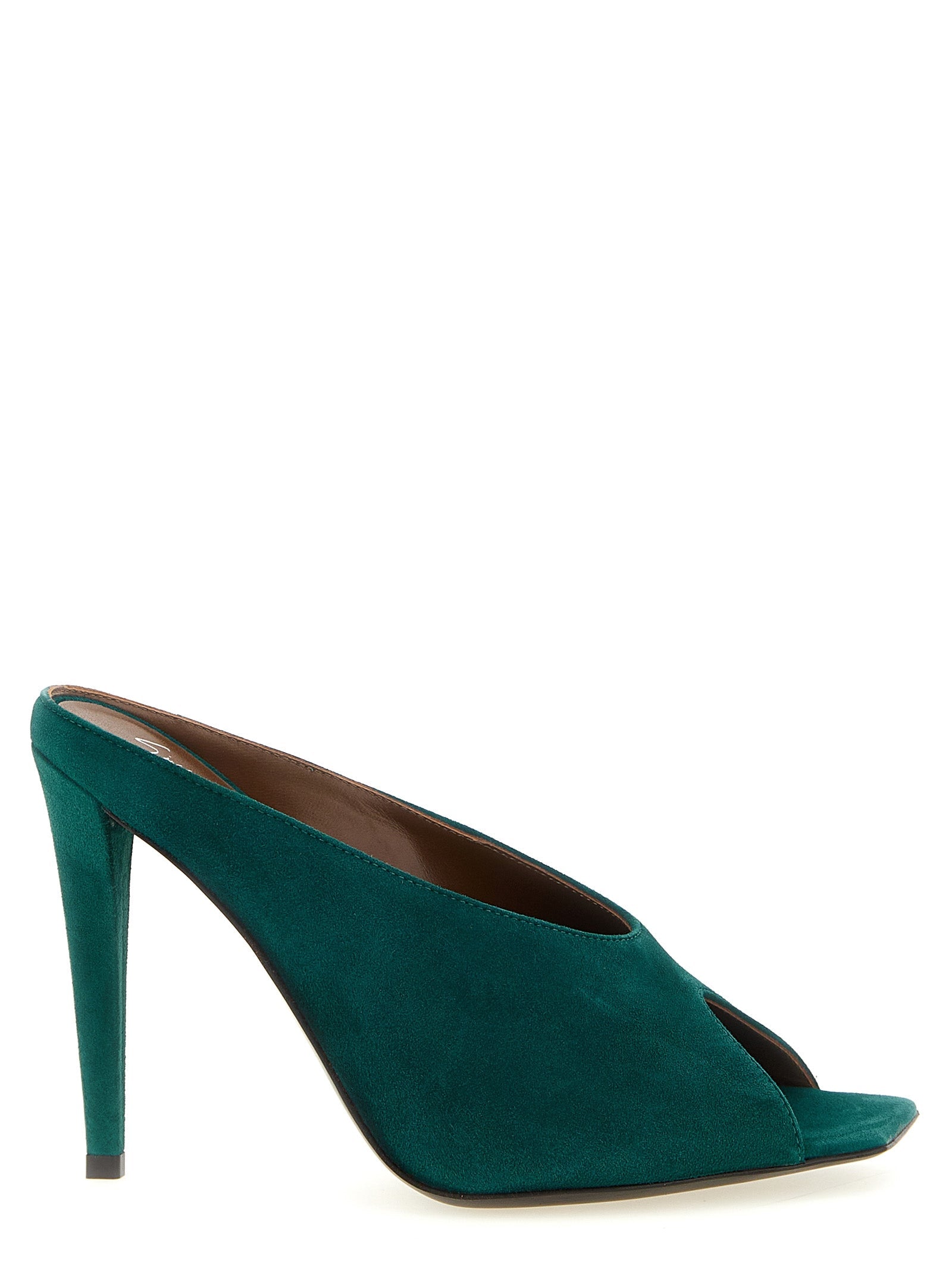 Giuseppe Zanotti Bicolor Suede Leather Stiletto Heel Sandals