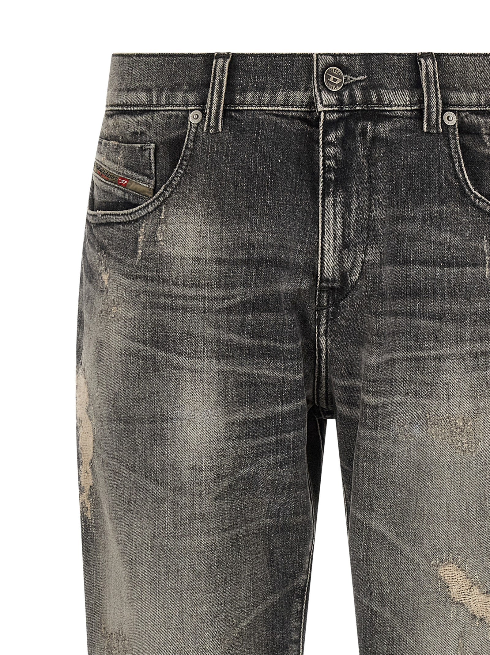 Diesel Gray Cotton Skinny Jeans Diesel