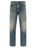 Diesel Blue Cotton Tapered Jeans