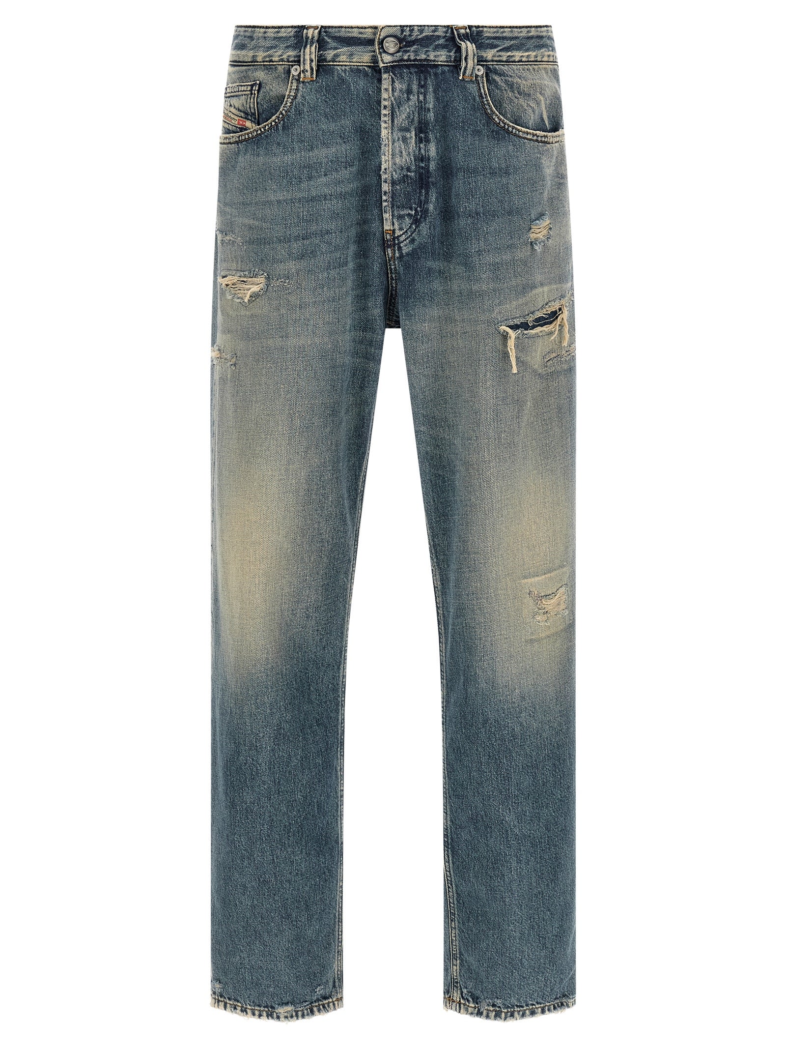 Diesel Blue Cotton Tapered Jeans