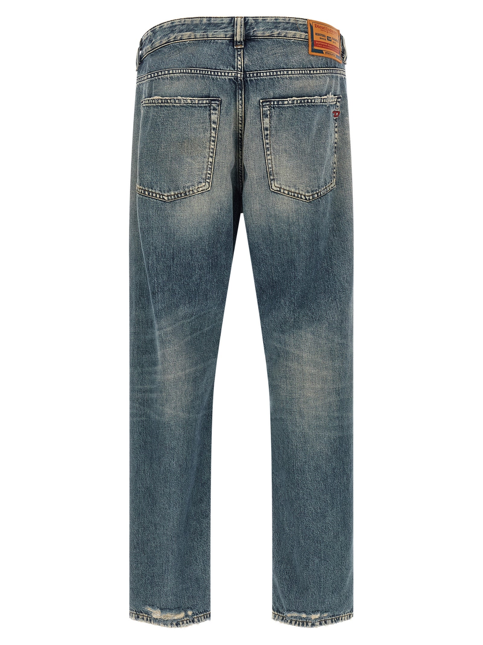 Diesel Blue Cotton Tapered Jeans