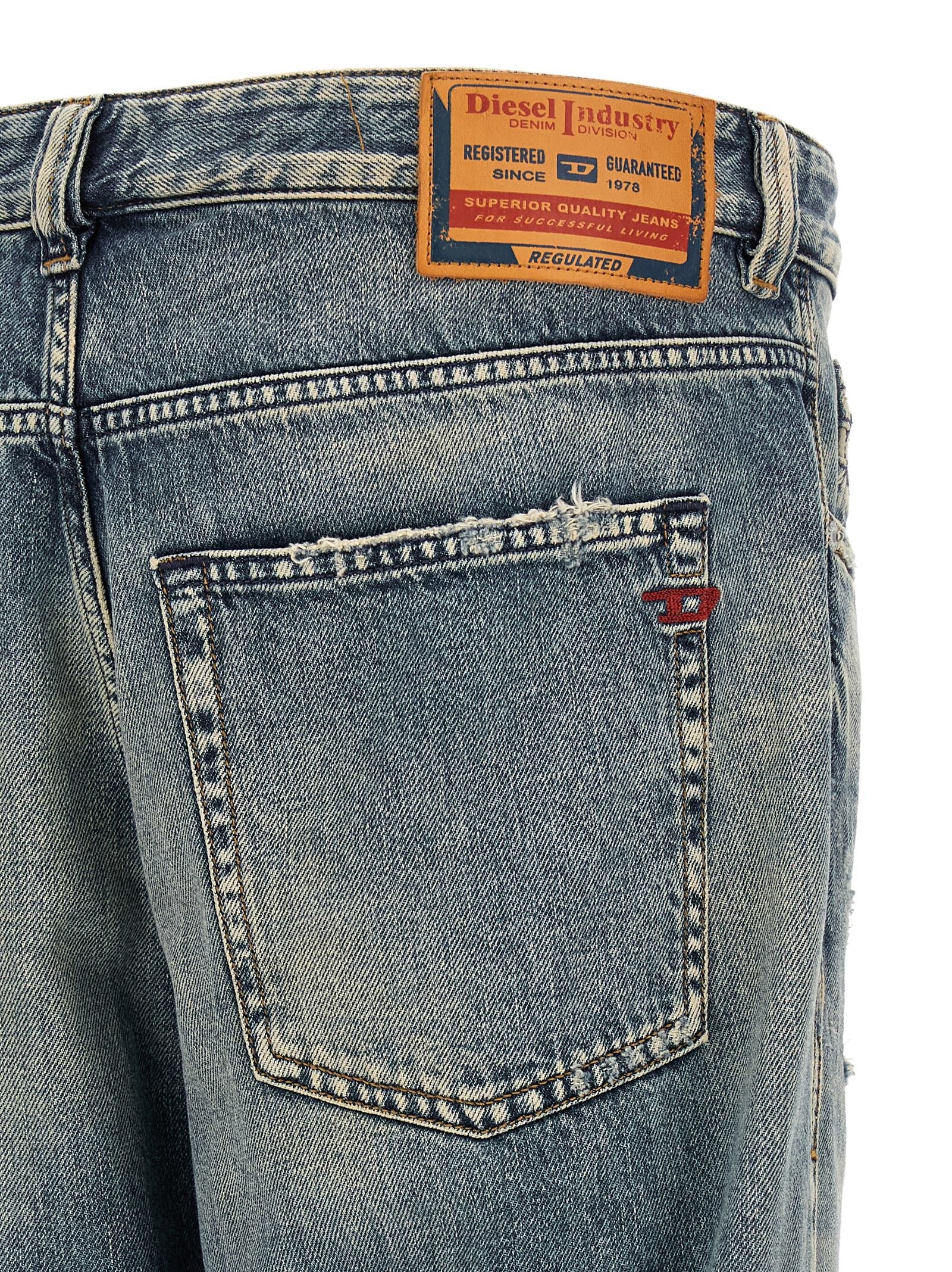 Diesel Blue Cotton Tapered Jeans