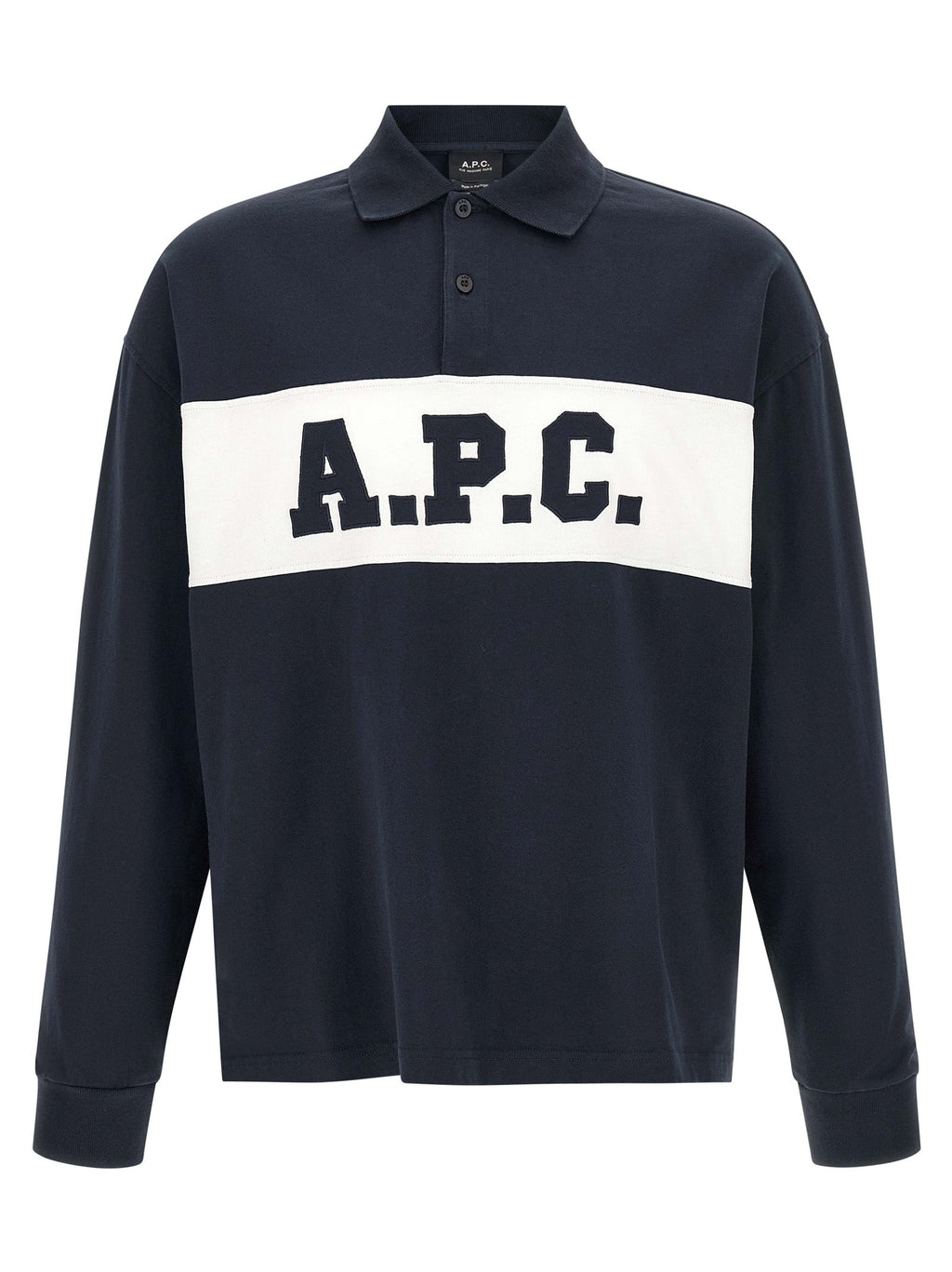 A.P.C. Blue Cotton Polo Shirt