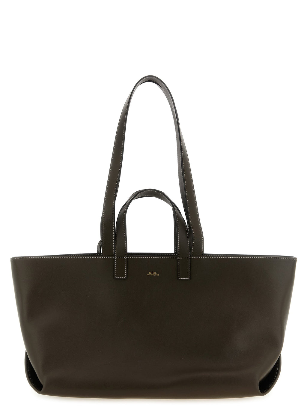 A.P.C. Brown Cowhide Tote Bag