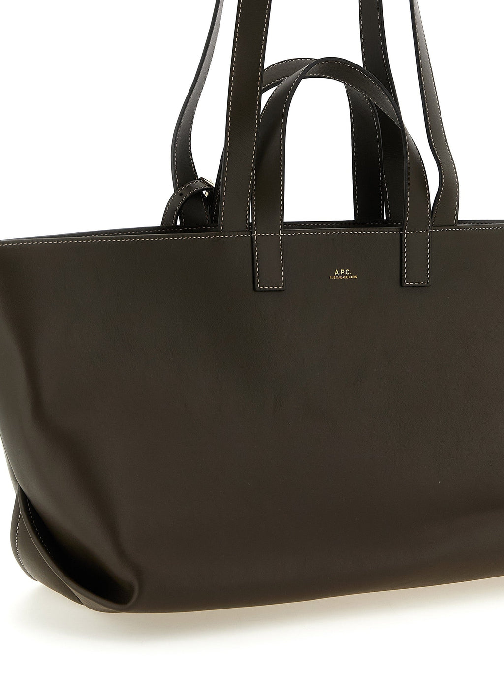 A.P.C. Brown Cowhide Tote Bag