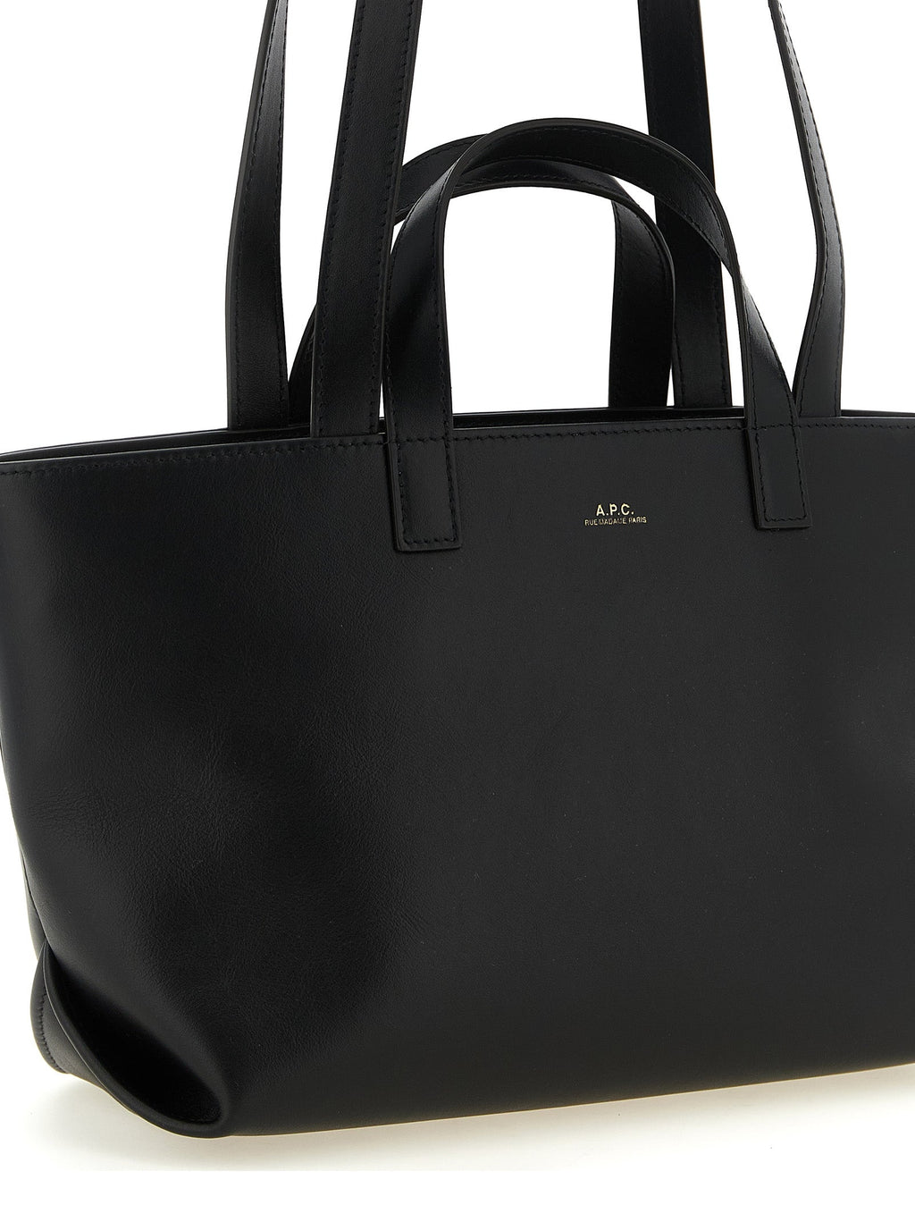 A.P.C. Black Cowhide Tote Bag