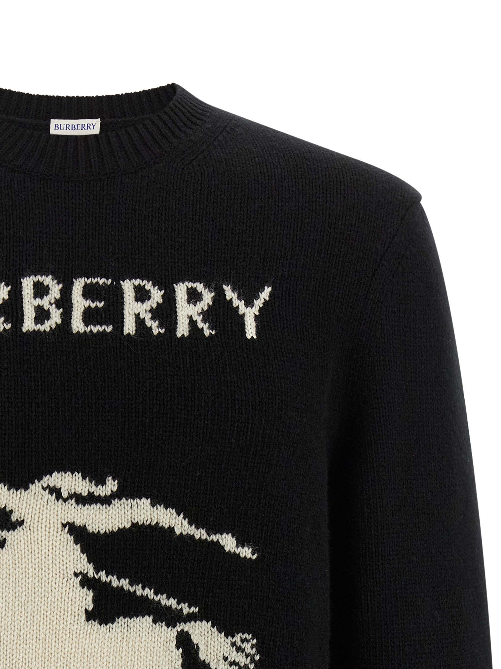 Burberry Black Wool Cardigan Burberry