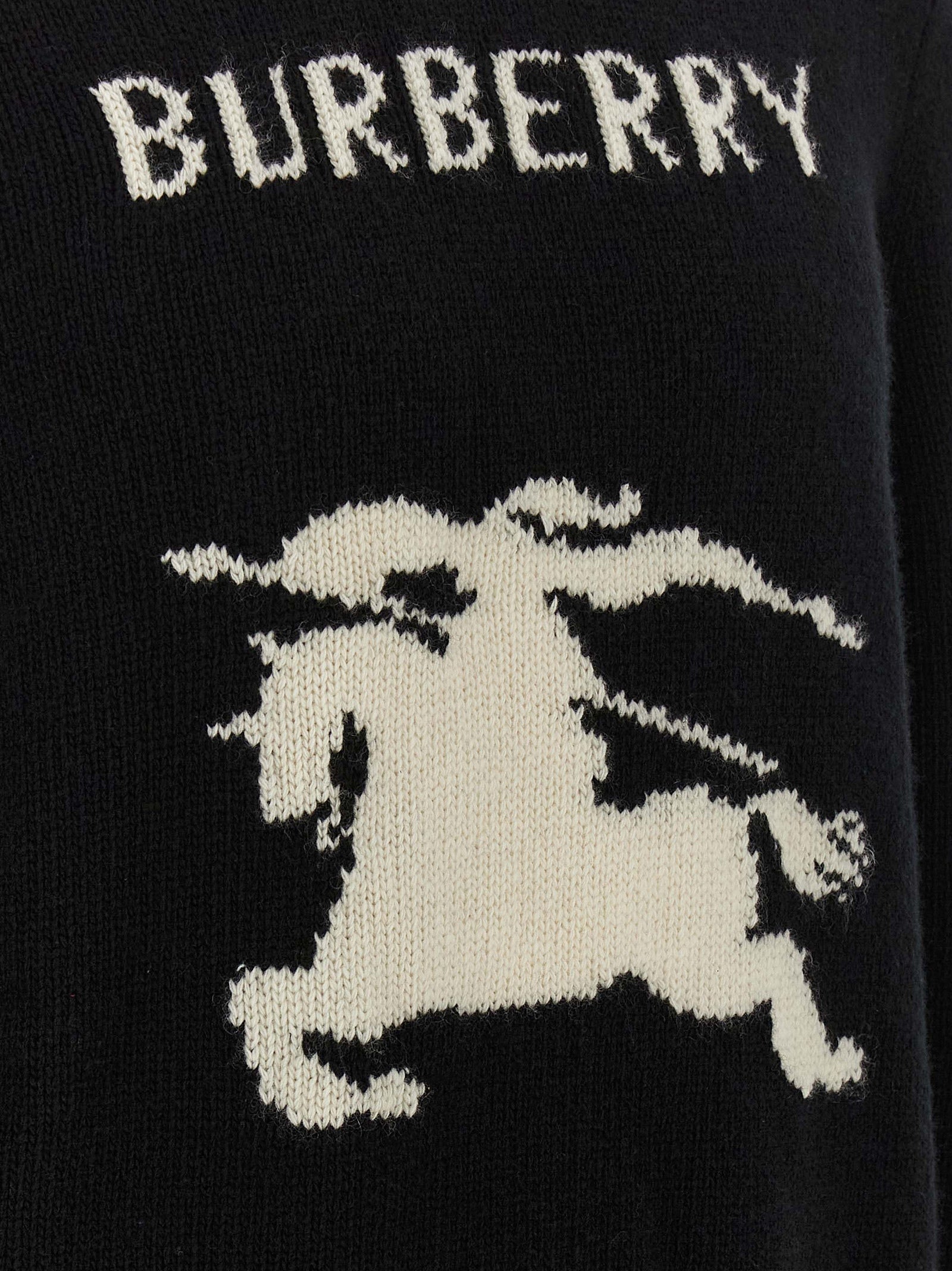 Burberry Black Wool Cardigan Burberry